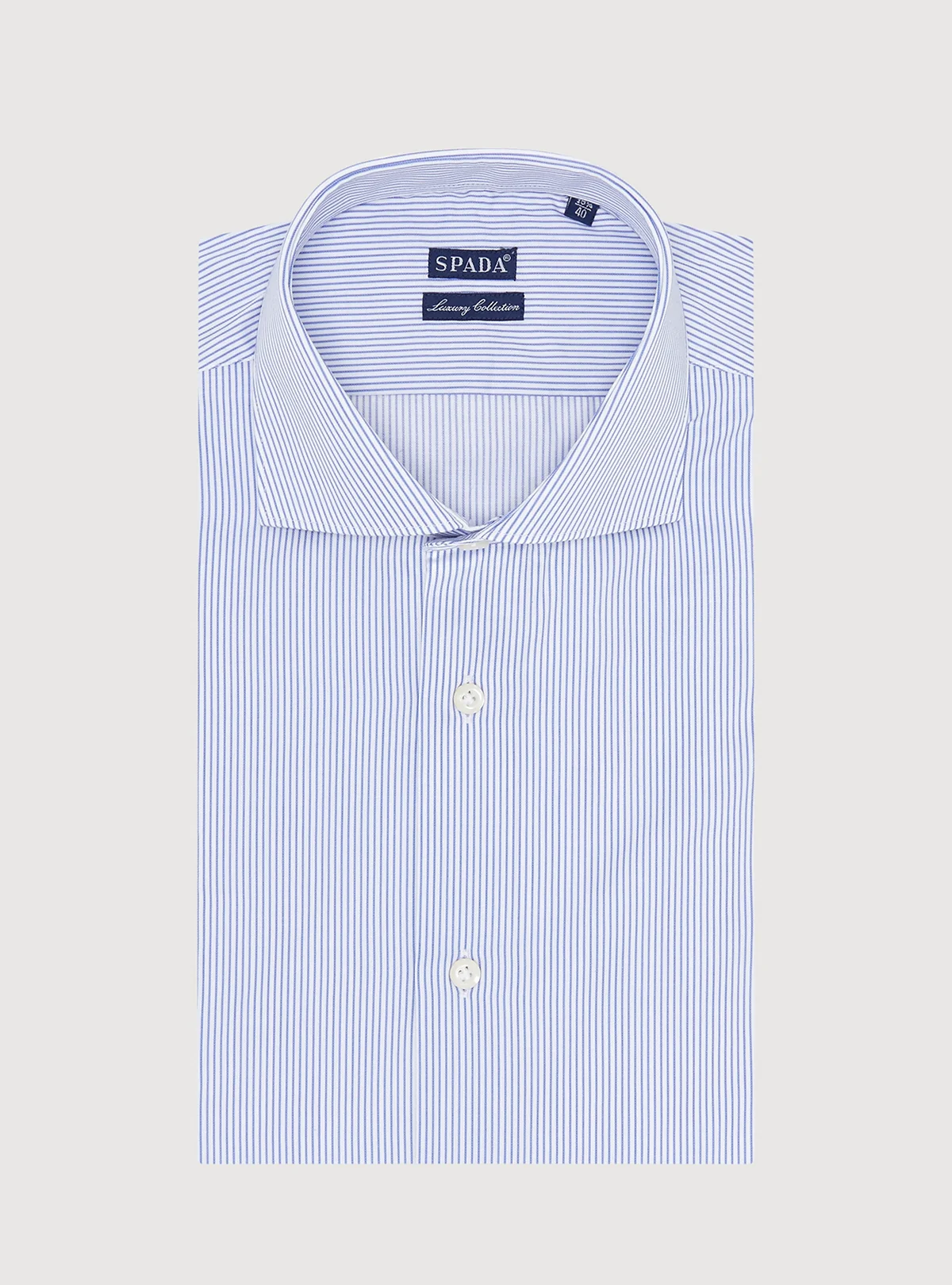 Camicia in cotone a riga stretta.