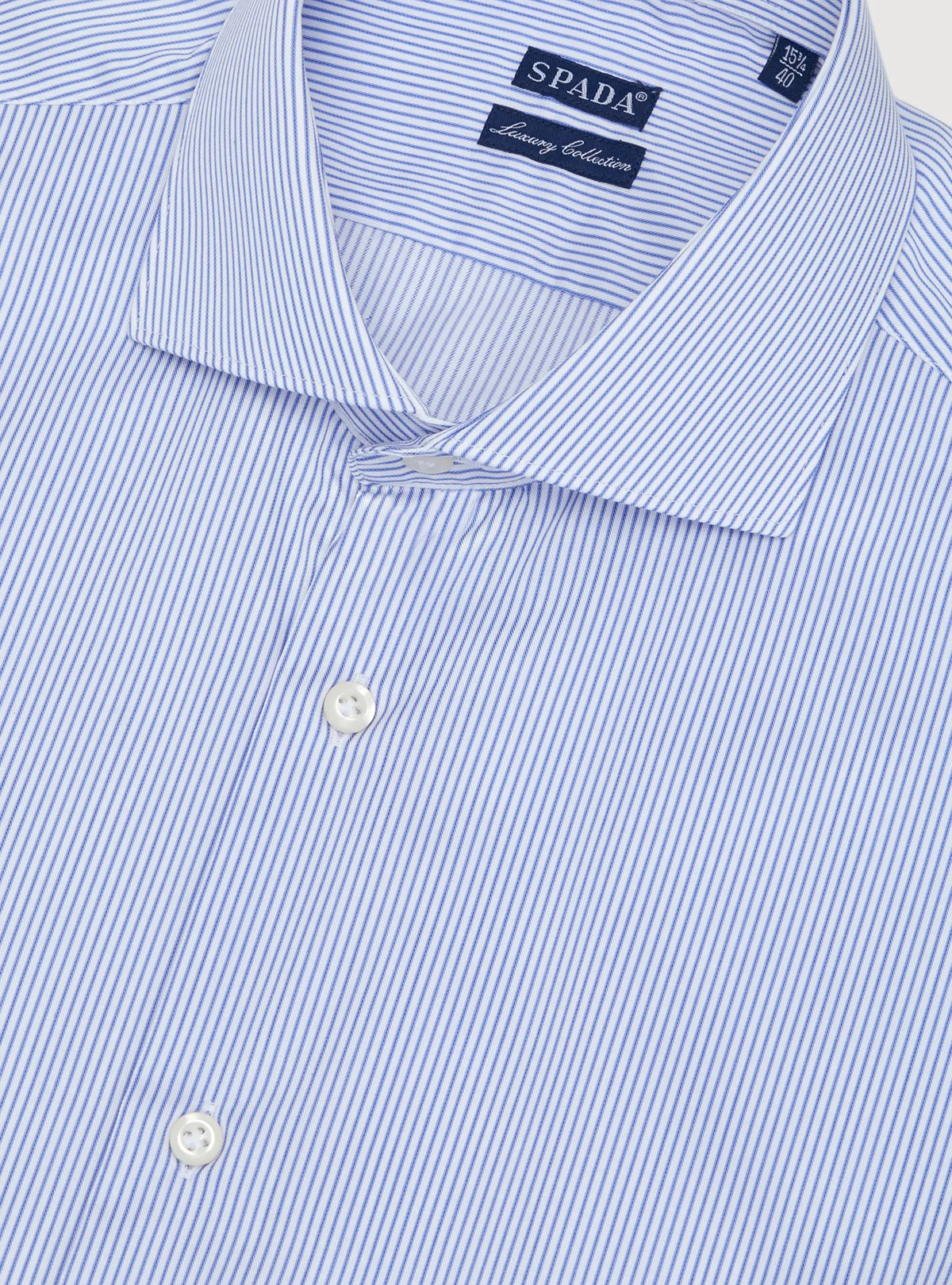 Camicia in cotone a riga stretta. - Image 2
