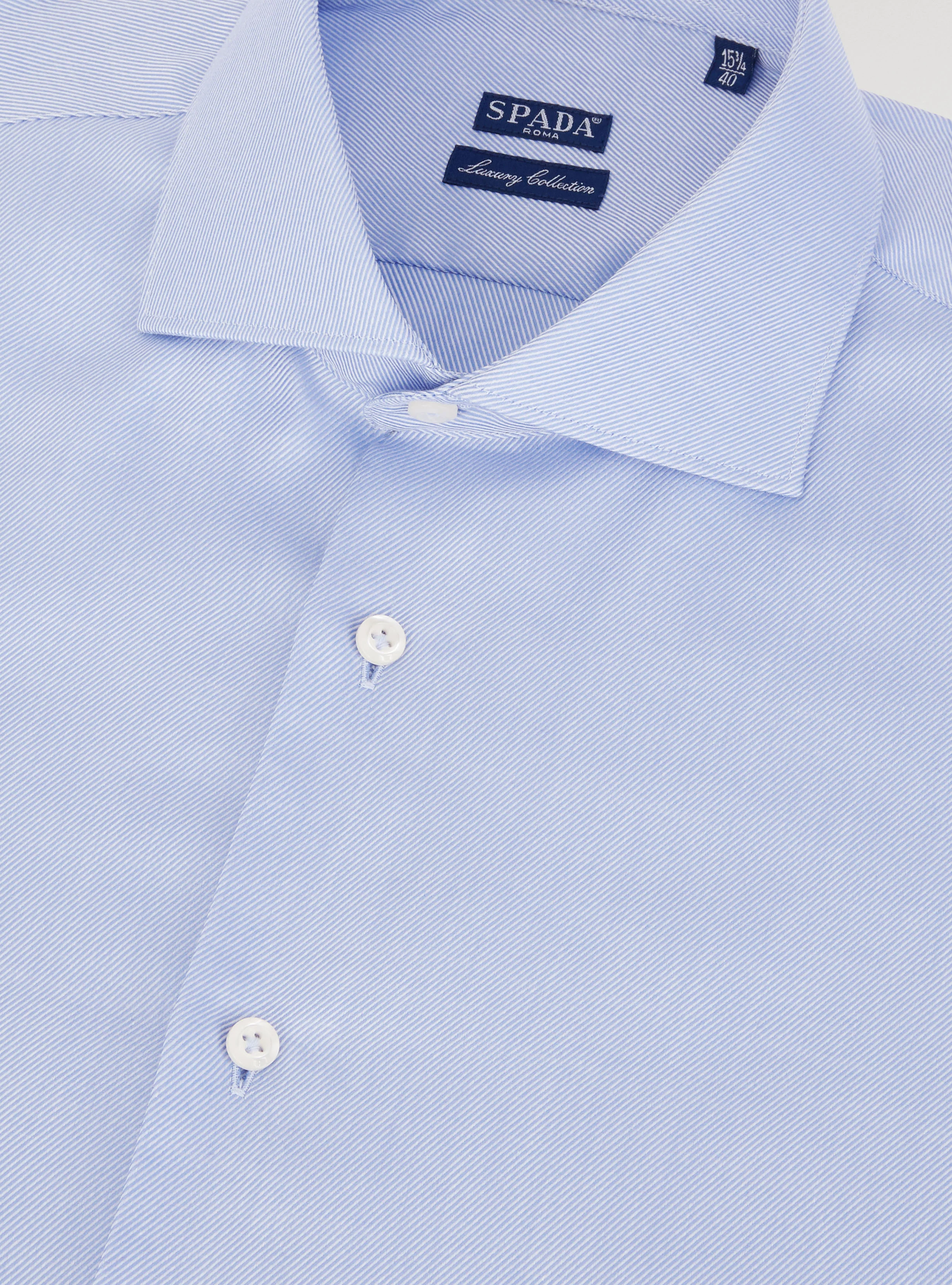 Camicia in cotone trama diagonale - Image 2