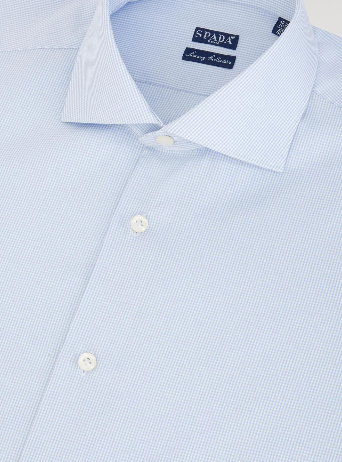 Camicia in cotone micro quadretto - Image 3