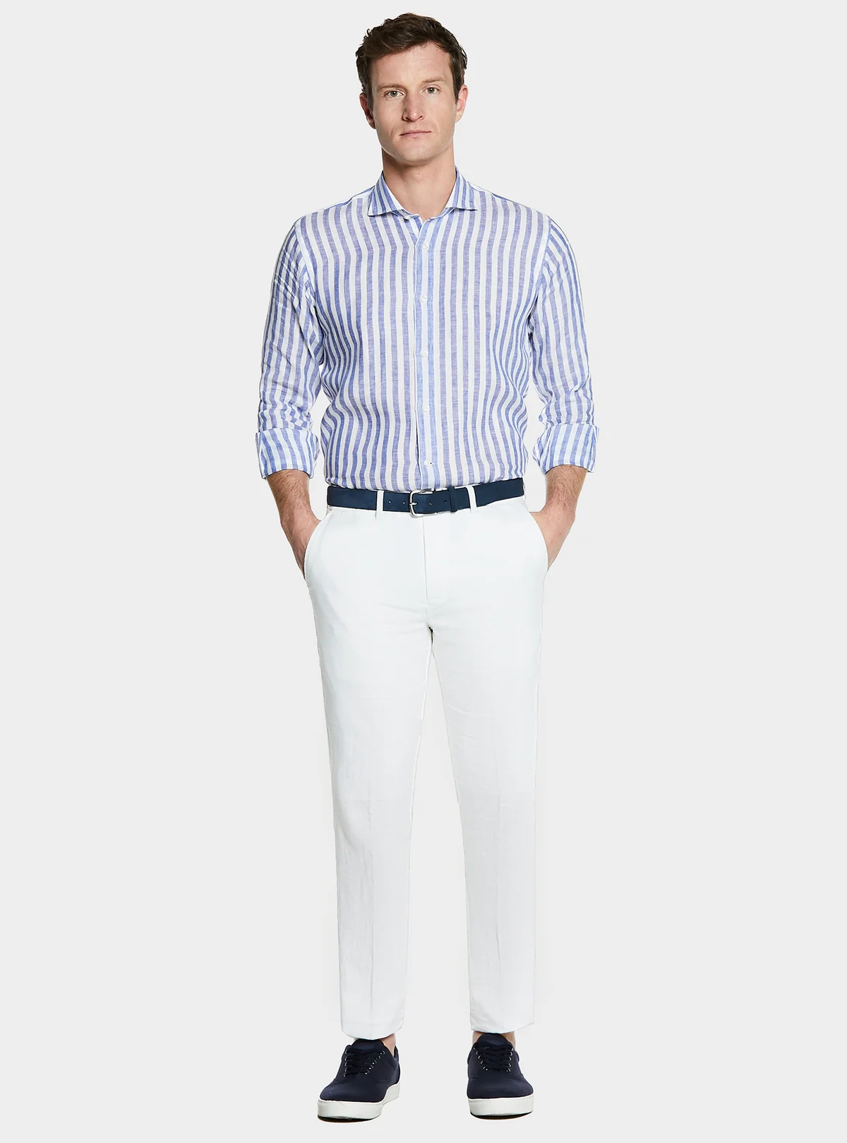 Pantalone in puro lino stone wash - Image 2