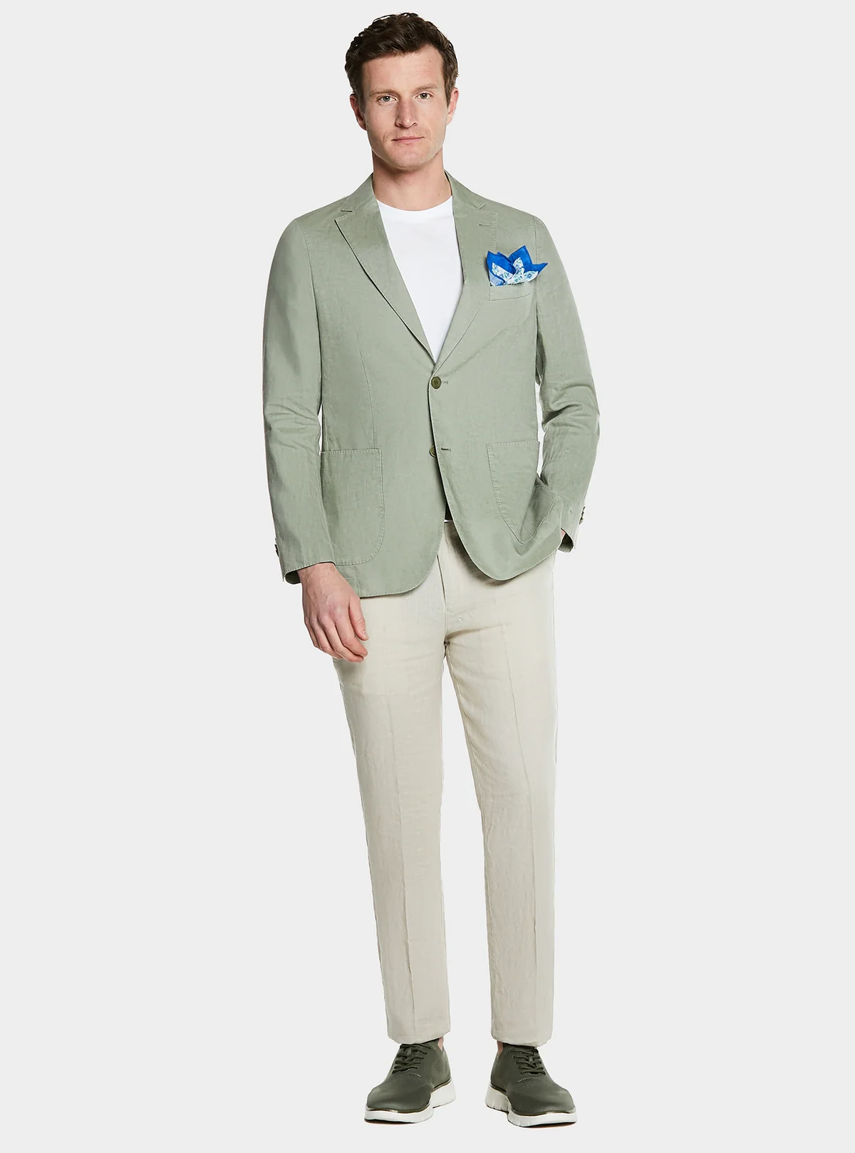 Pantalone in puro lino stone wash