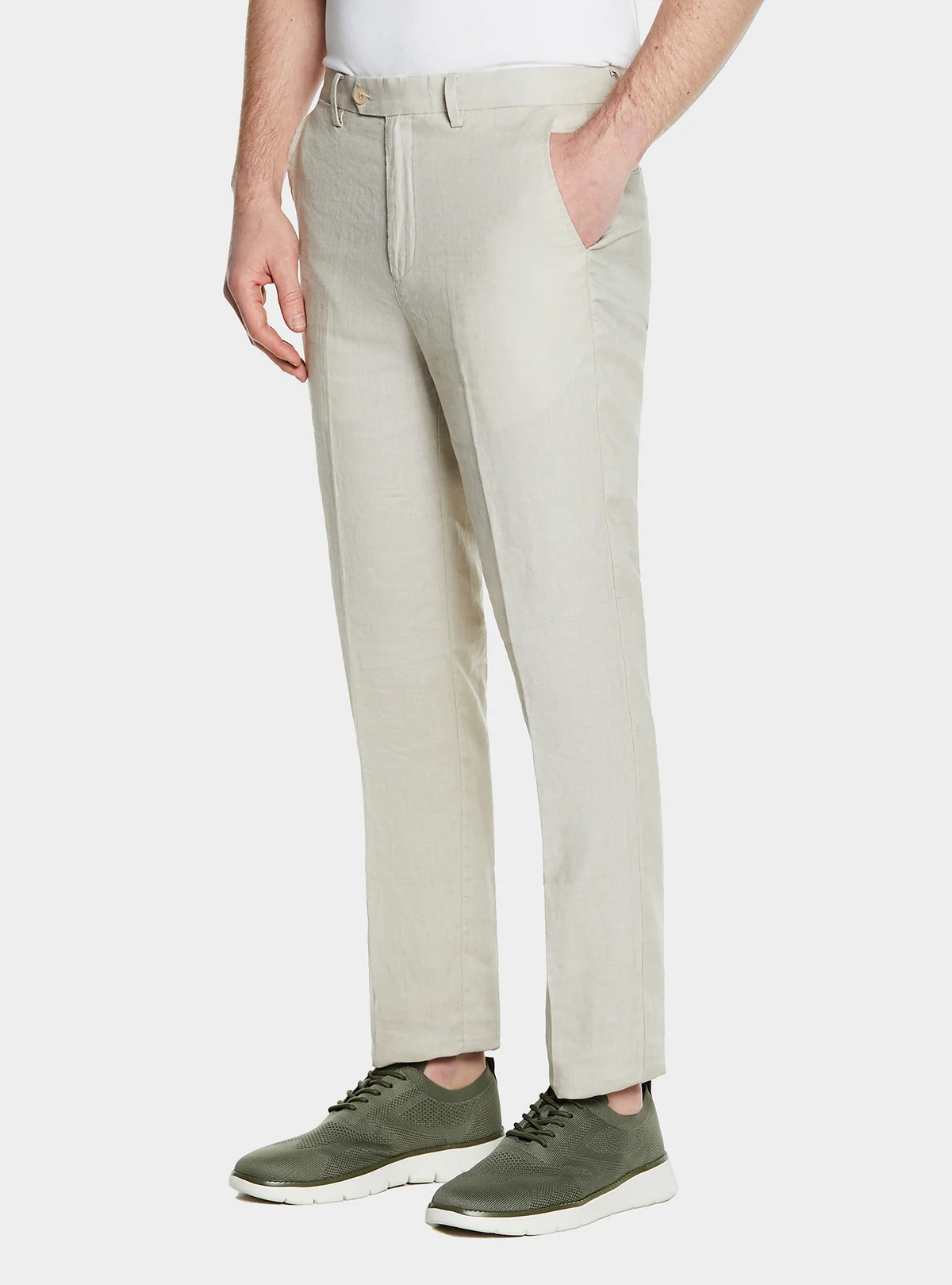 Pantalone in puro lino stone wash - Image 4