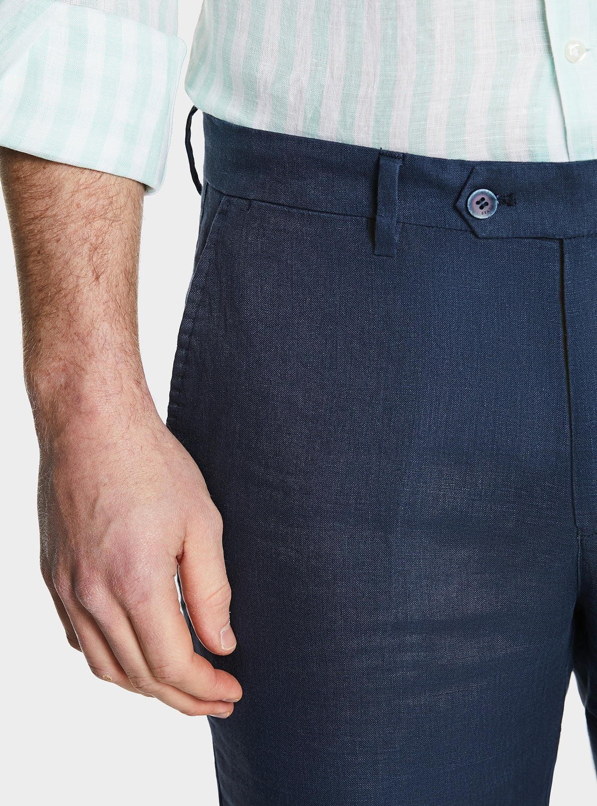 Pantalone in puro lino stone wash - Image 3