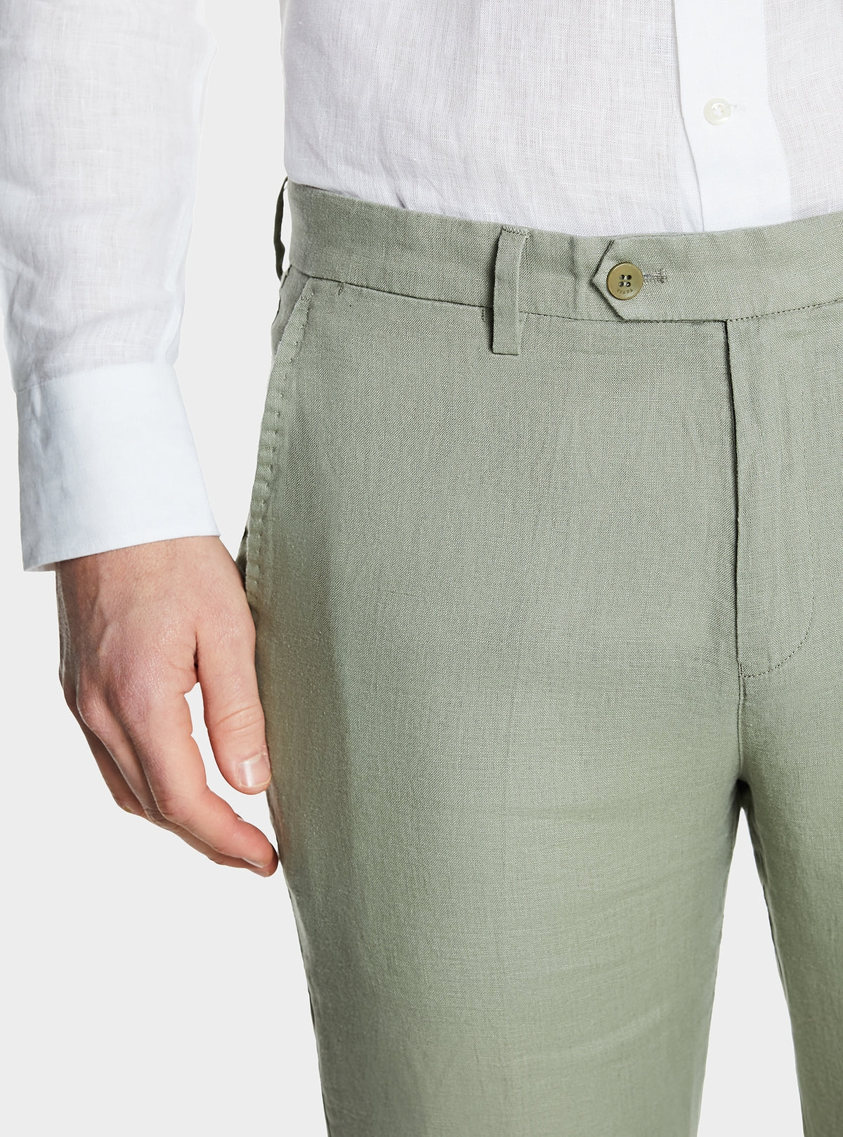 Pantalone in puro lino stone wash - Image 2