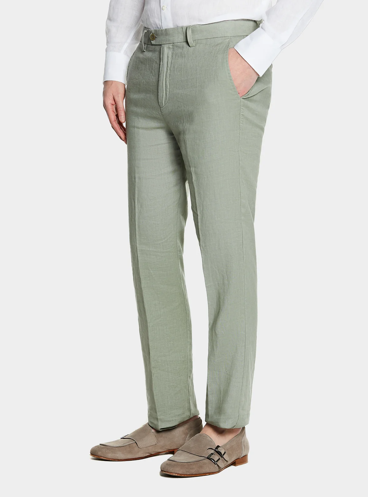 Pantalone in puro lino stone wash - Image 4
