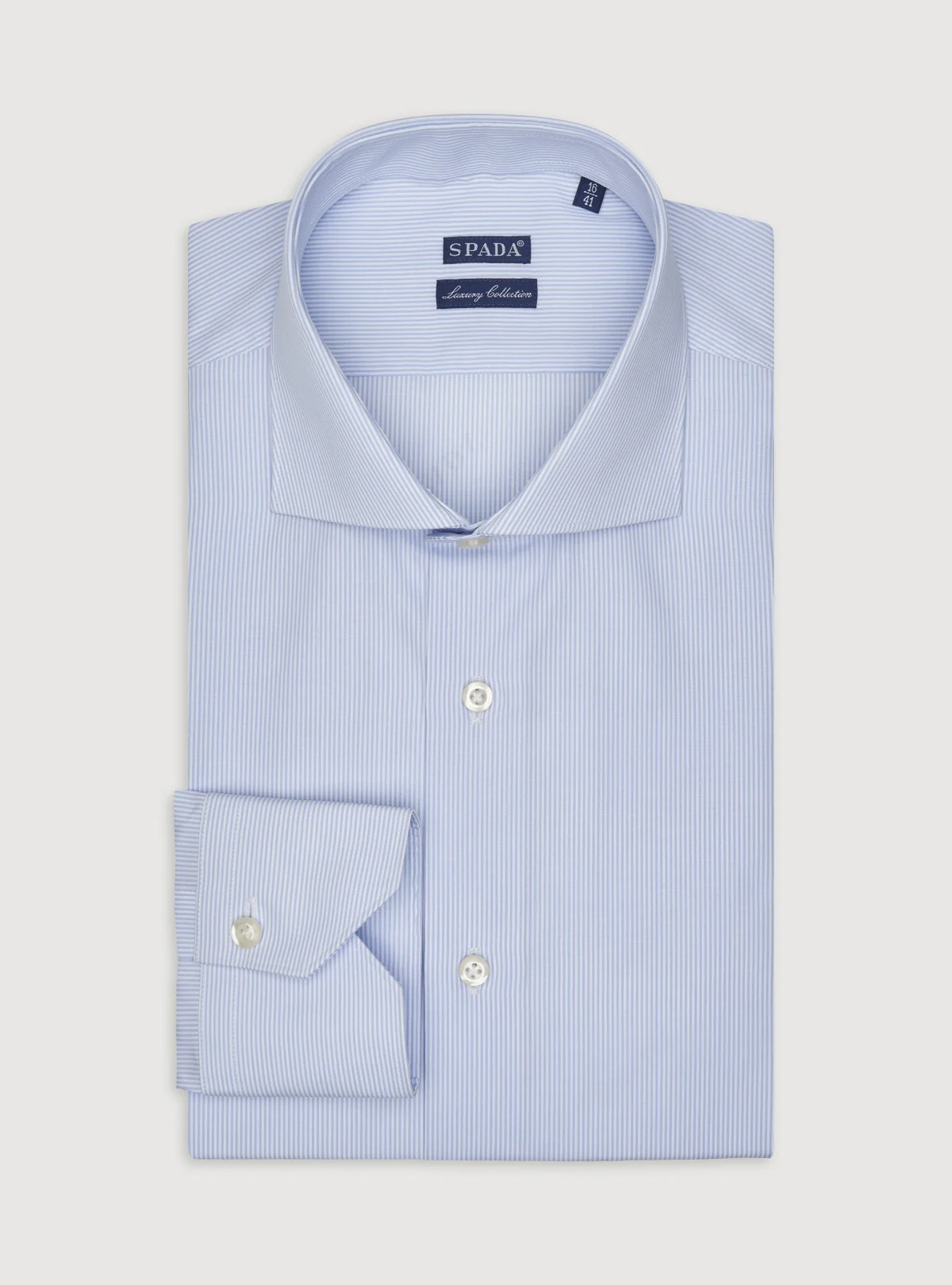 Camicia in cotone a righe strette