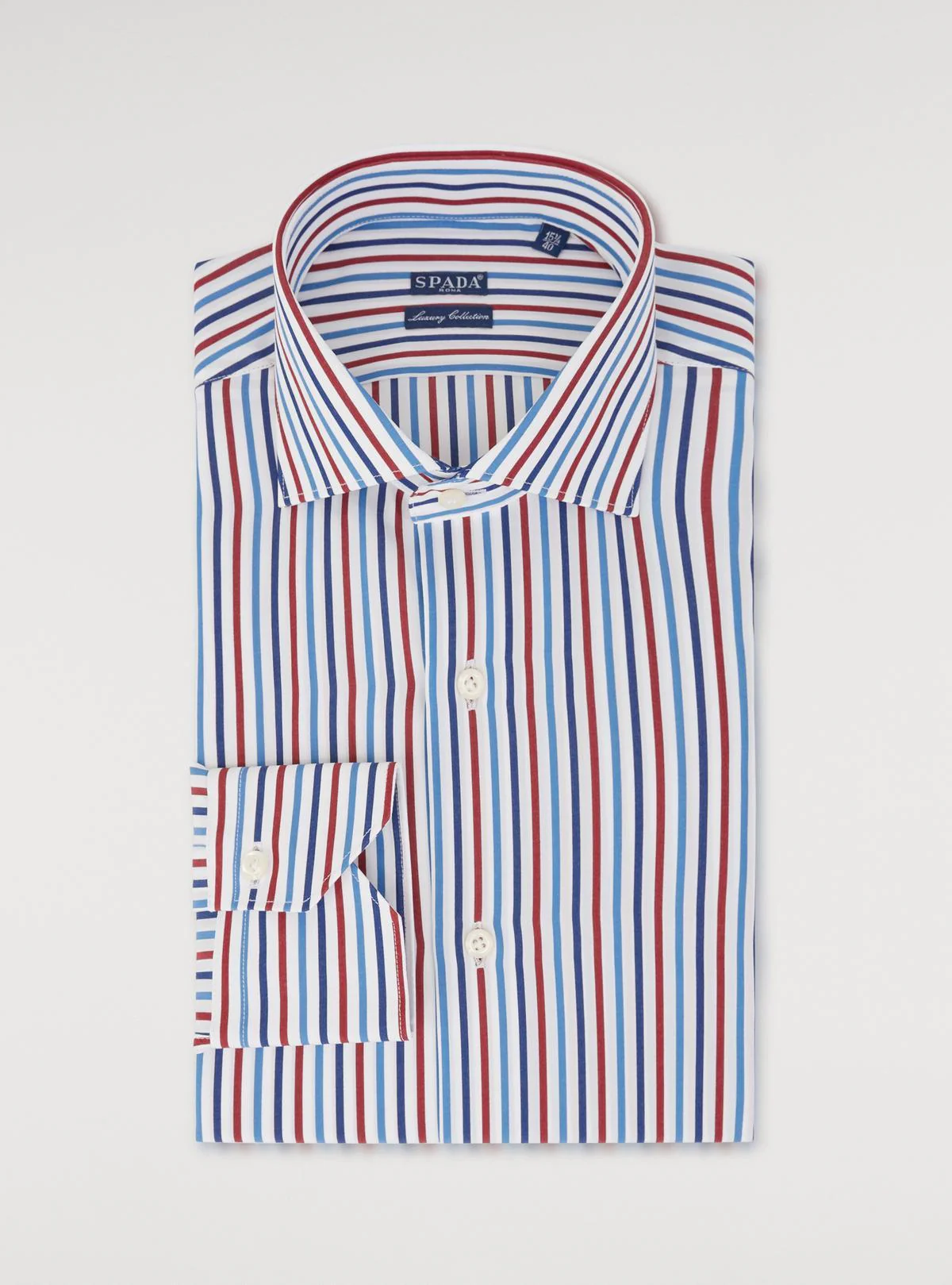 Camicia in cotone a righe multicolor
