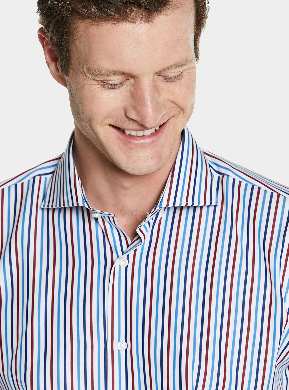 Camicia in cotone a righe multicolor - Image 3