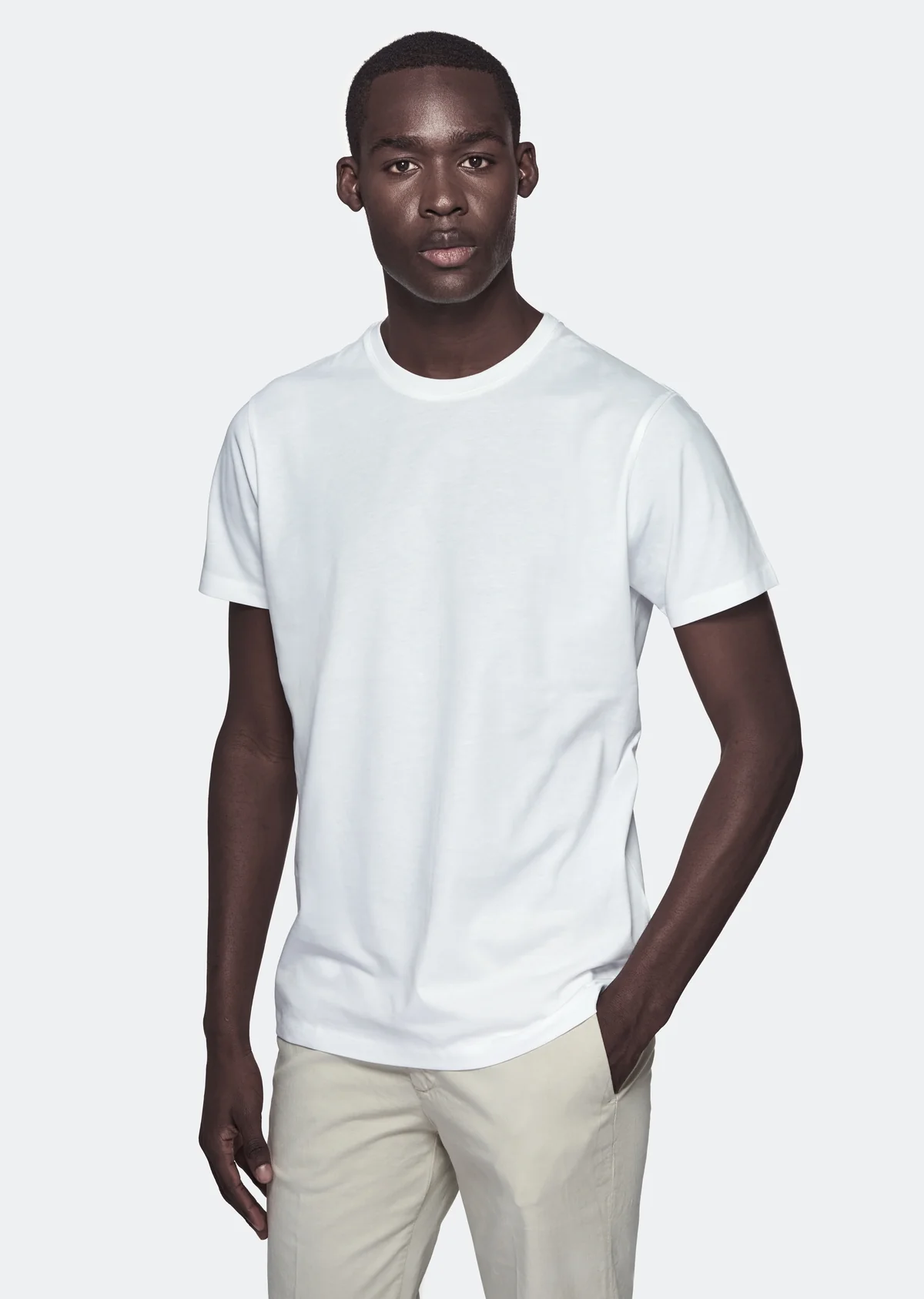 T-shirt tinta unita in cotone - Image 3