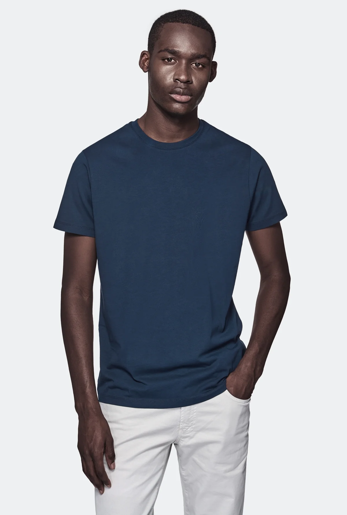 T-shirt tinta unita in cotone - Image 3