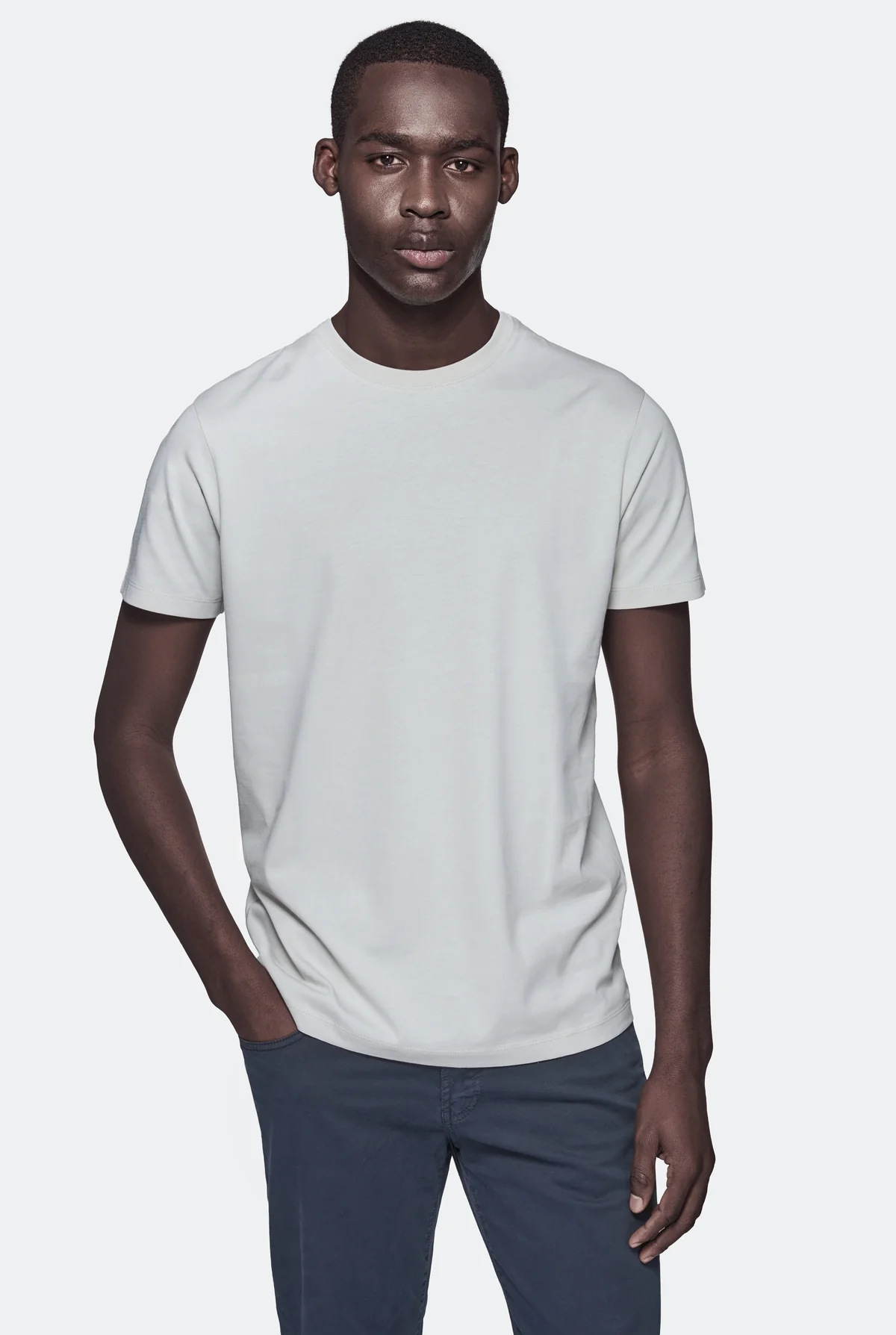 T-shirt tinta unita in cotone - Image 3