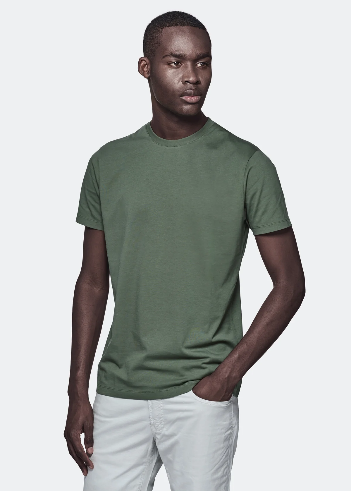 T-shirt tinta unita in cotone - Image 3