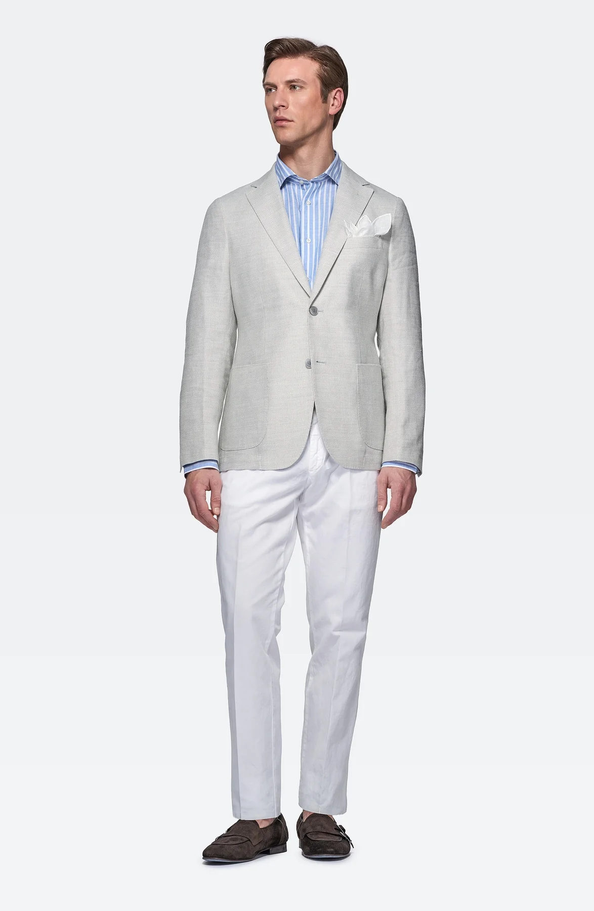 Pantalone chinos in cotone e lino - Image 3