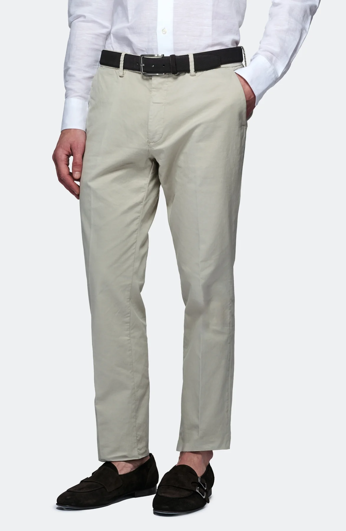 Pantalone chinos in cotone e lino - Image 4