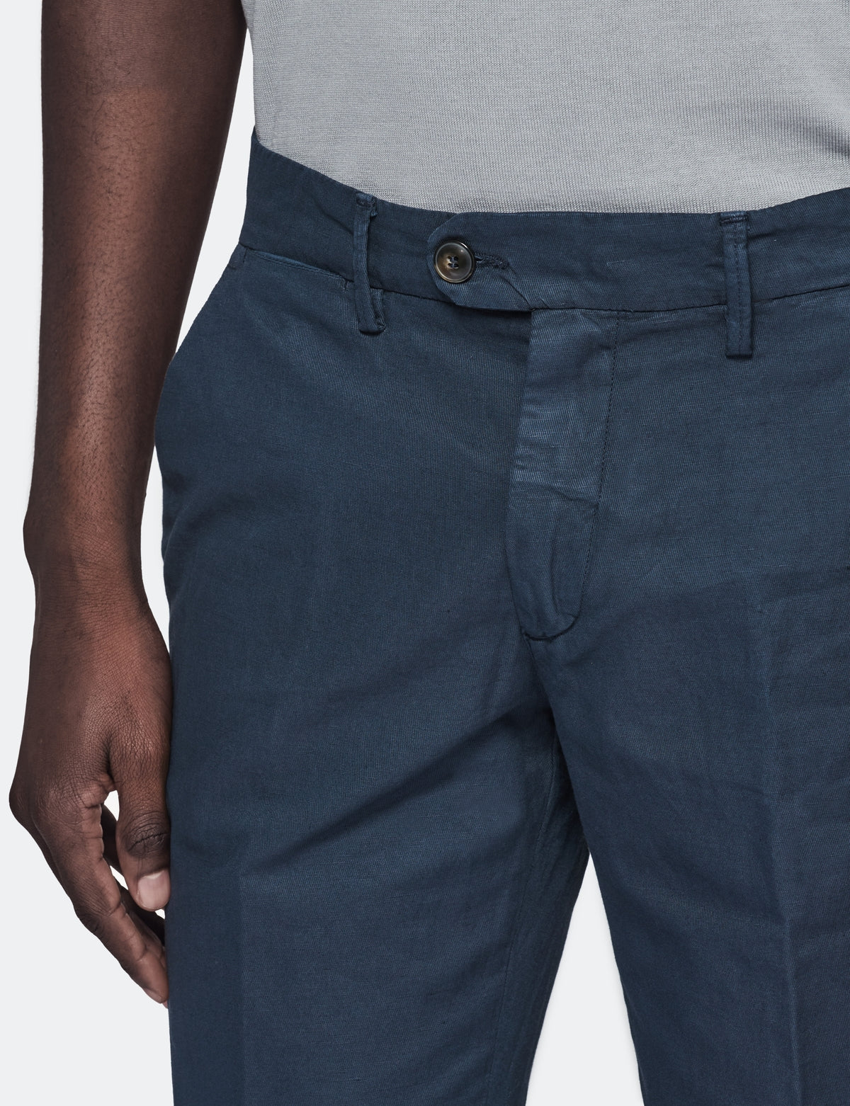 Pantalone chinos in cotone e lino - Image 2