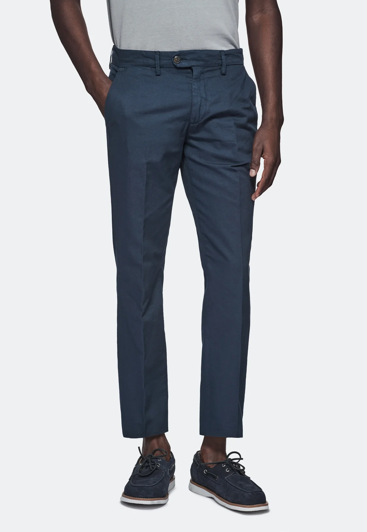 Pantalone chinos in cotone e lino - Image 4