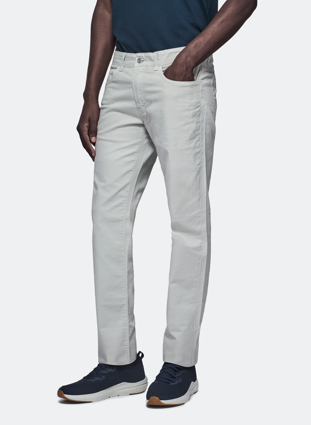 Pantalone cinque tasche in gabardine - Image 3