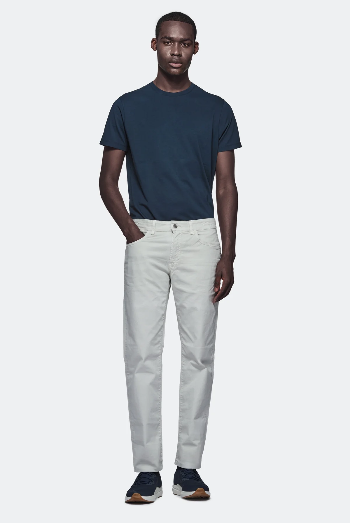 Pantalone cinque tasche in gabardine - Image 4