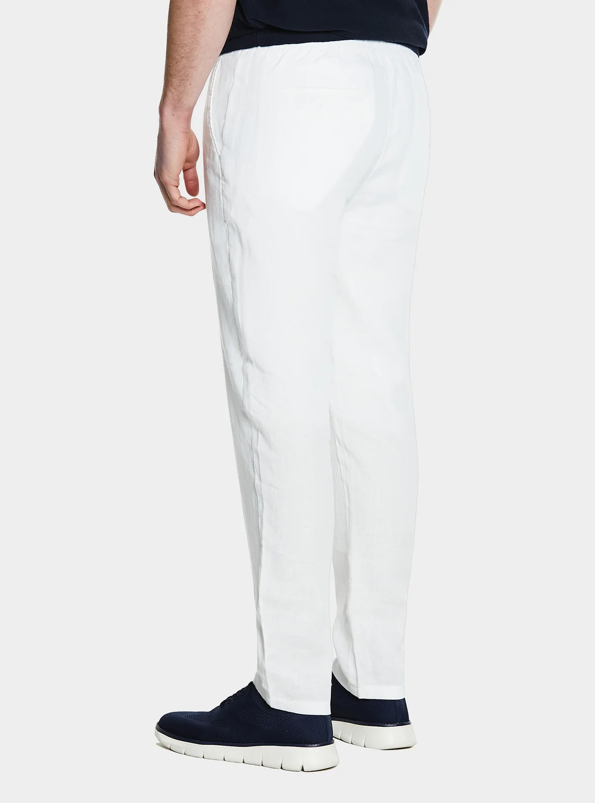 Pantalone in puro lino con coulisse - Image 3