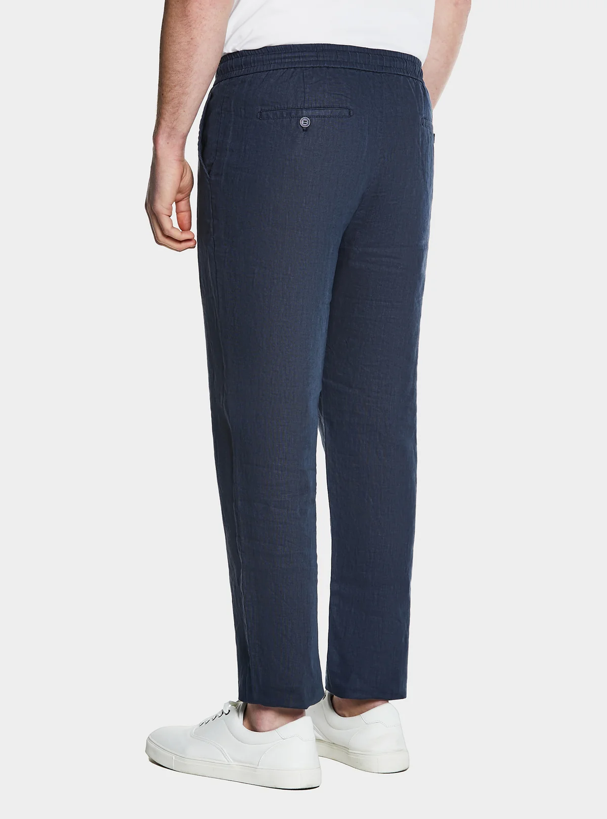 Pantalone in puro lino con coulisse - Image 3