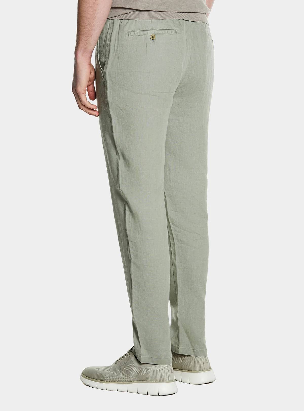 Pantalone in puro lino con coulisse - Image 3