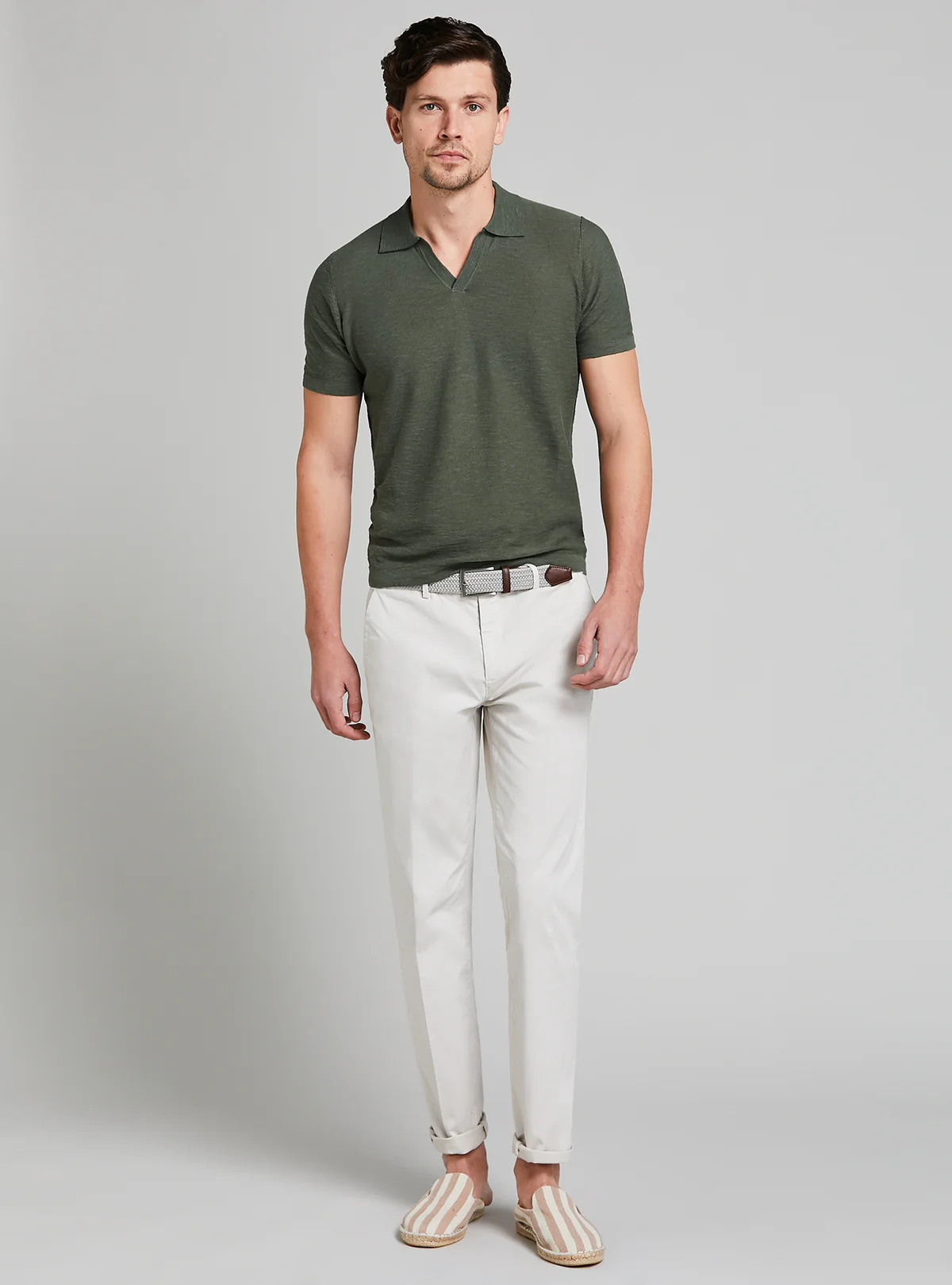 Polo in maglia cotone e lino - Image 3