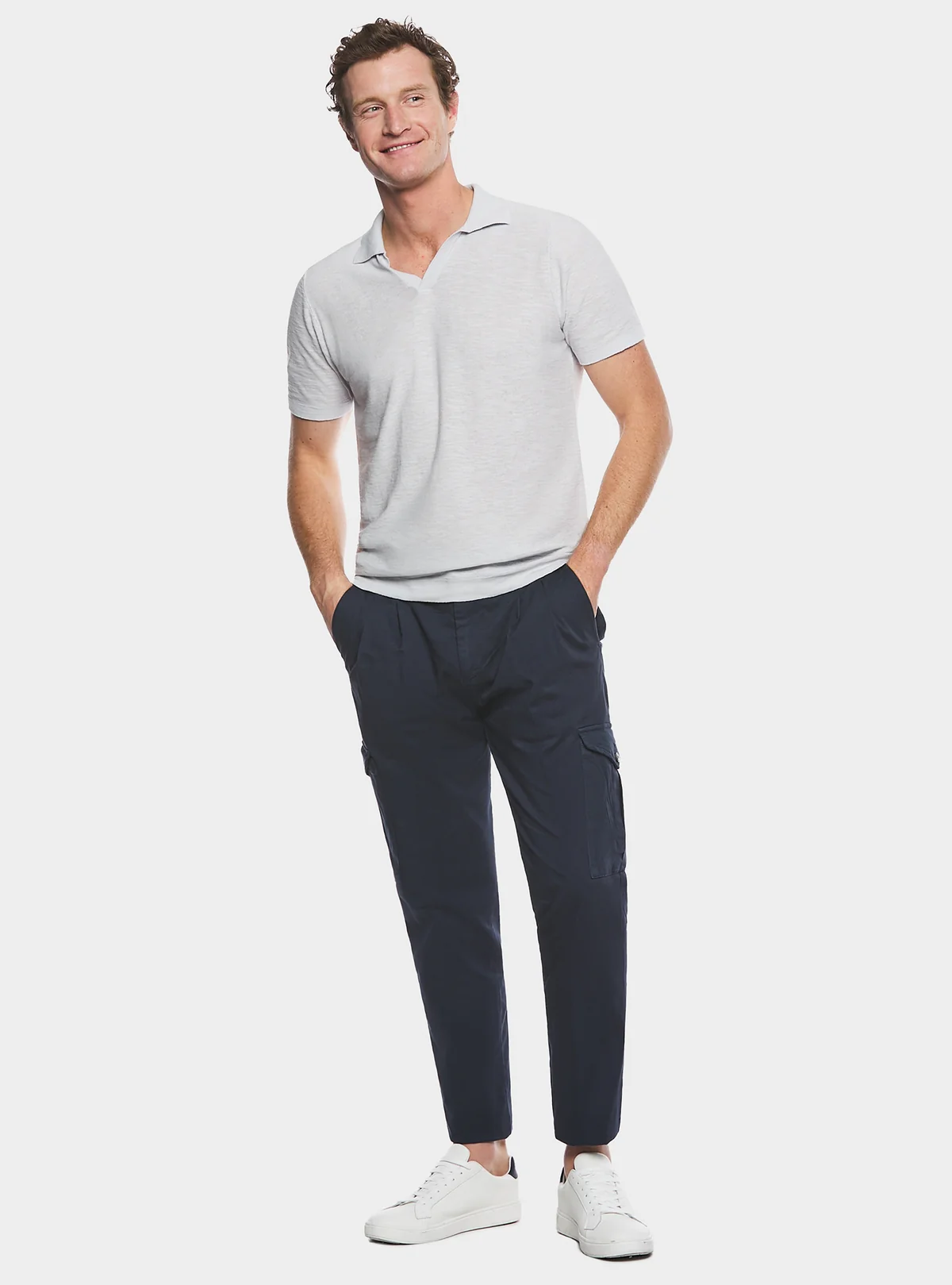 Polo in maglia cotone e lino - Image 3