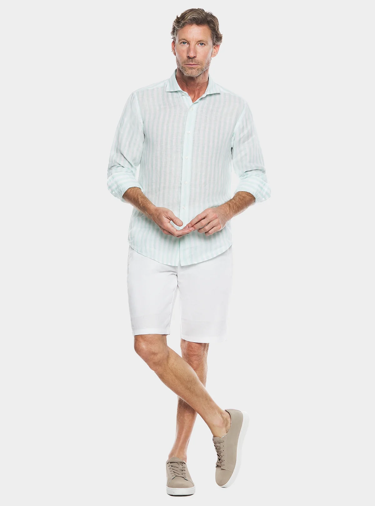 Bermuda in lino con coulisse - Image 4