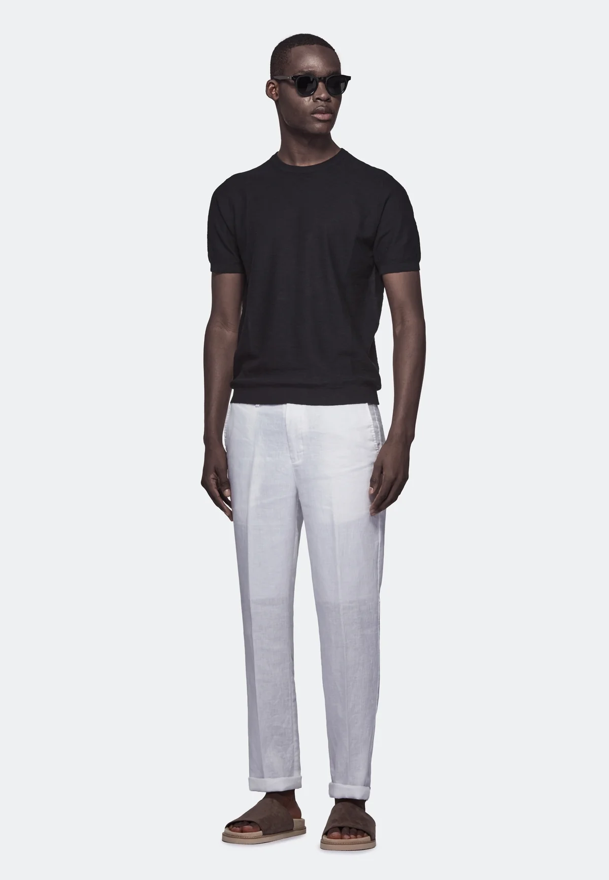 Maglia girocollo in cotone lino. - Image 3