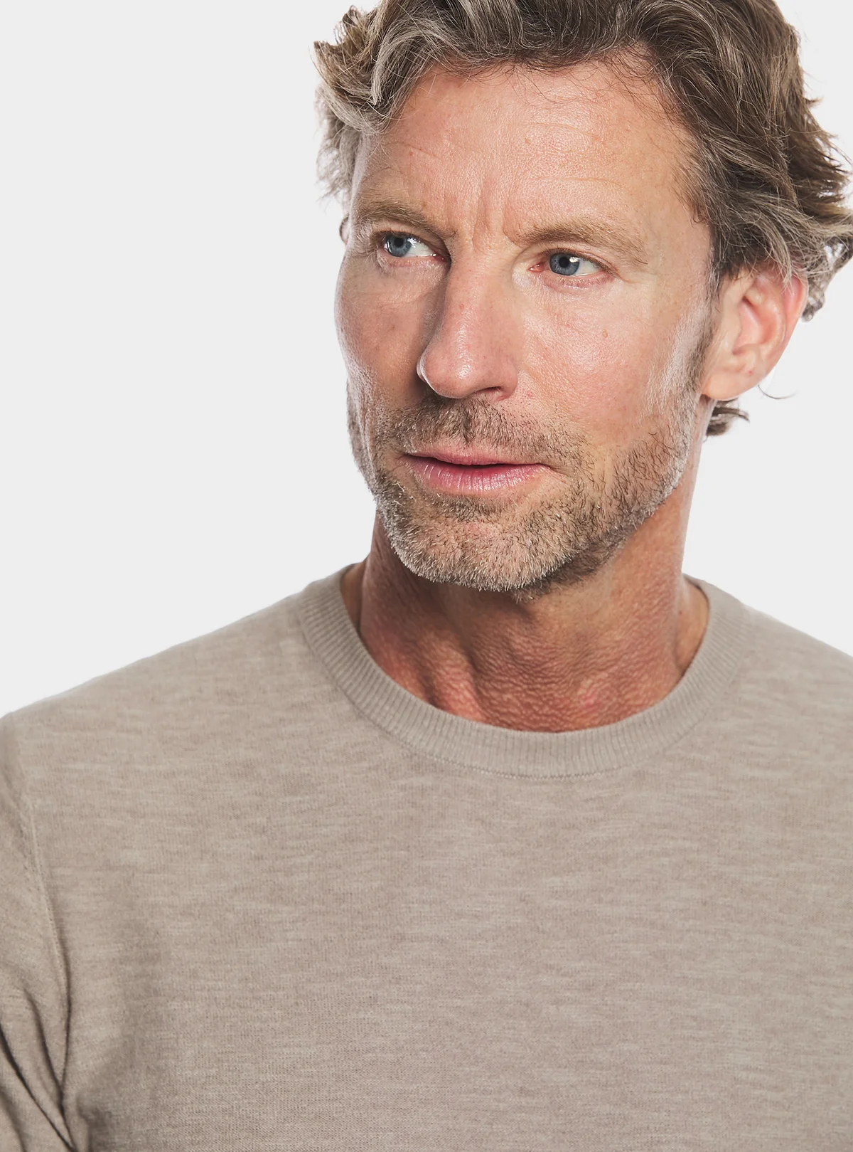 Maglia girocollo in cotone lino. - Image 3