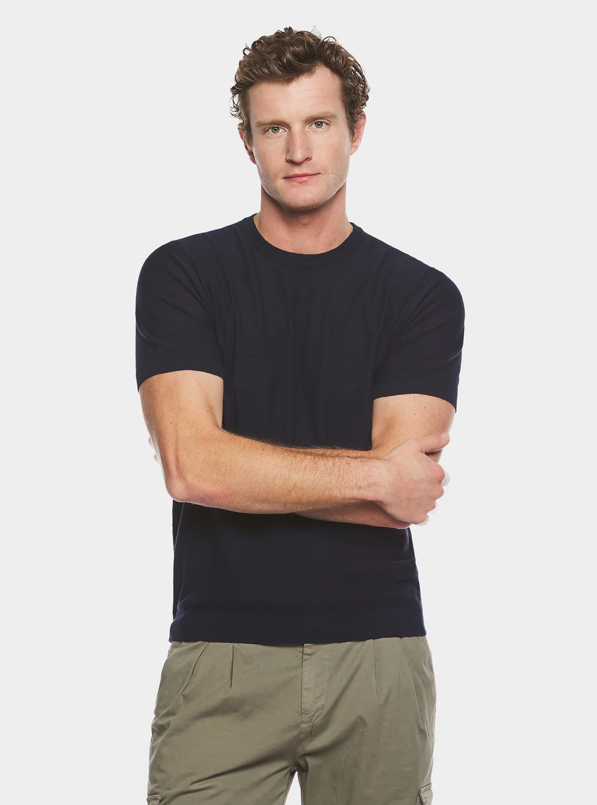 Maglia girocollo in cotone lino. - Image 3