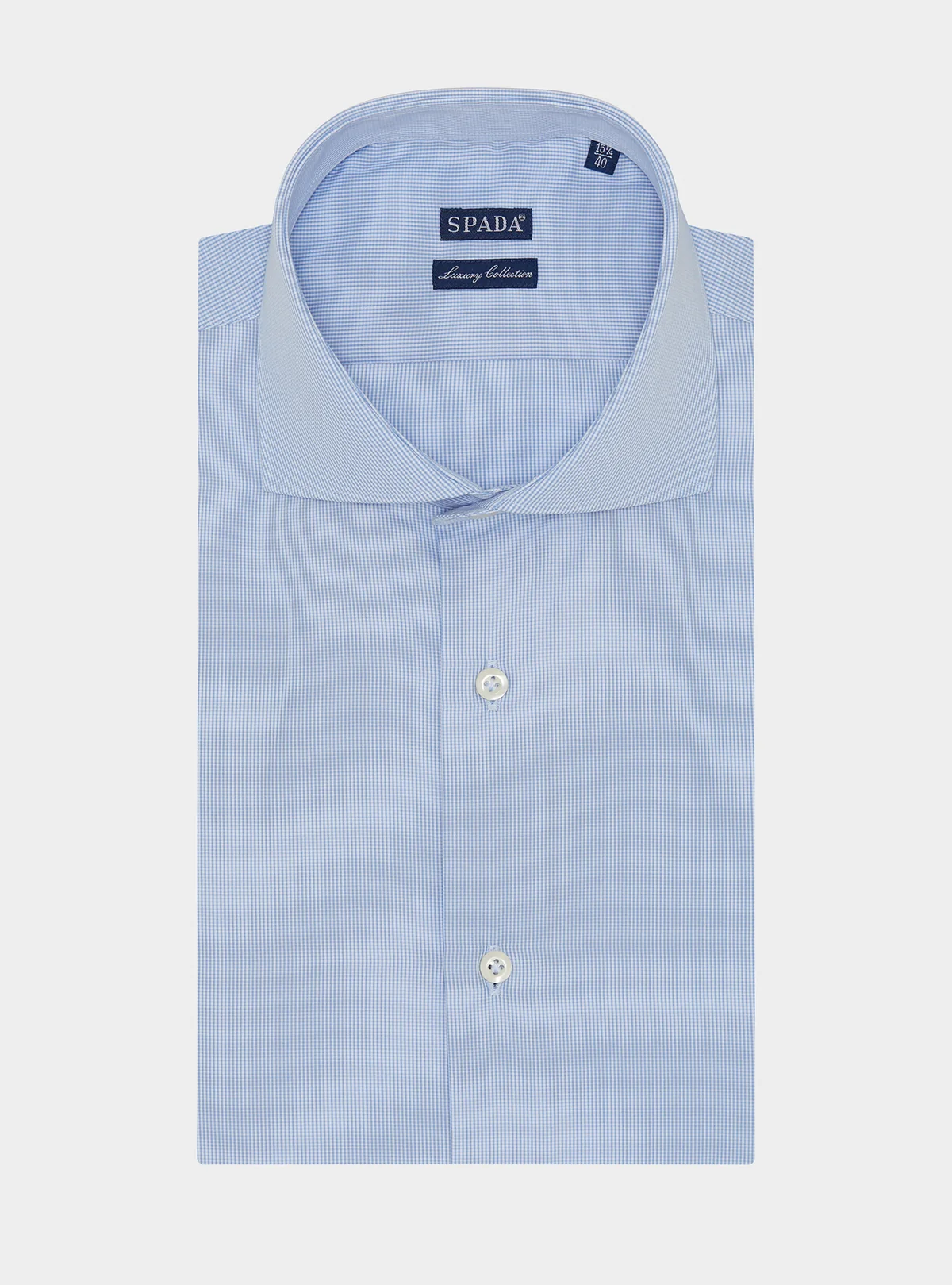 Camicia collo francese micro pied de poule