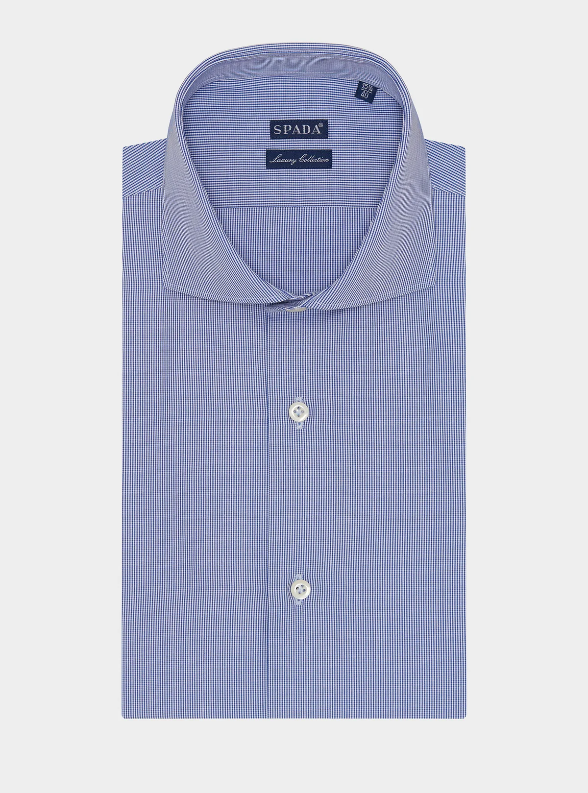 Camicia collo francese micro pied de poule