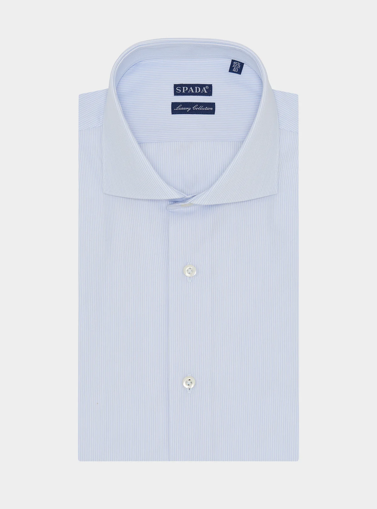 Camicia collo francese in cotone a righe