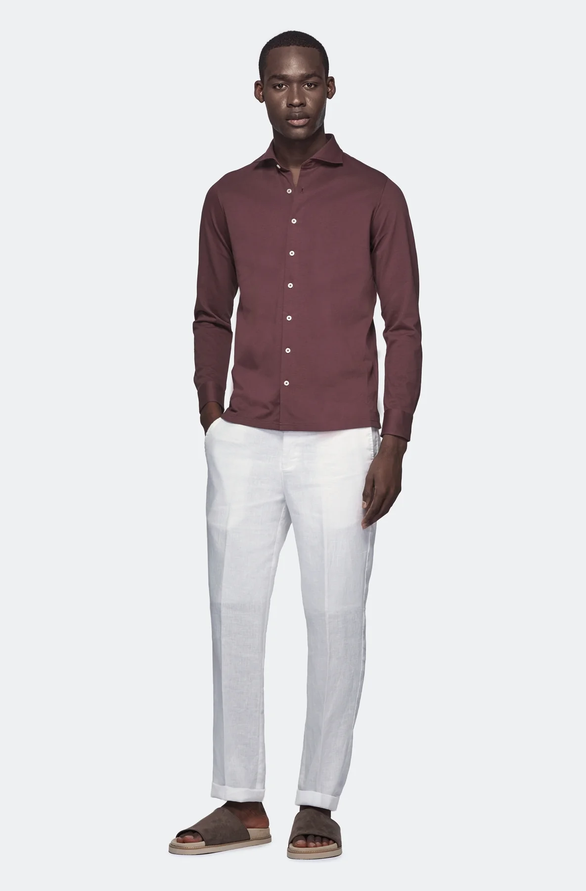 Polo camicia in cotone piquet. - Image 3