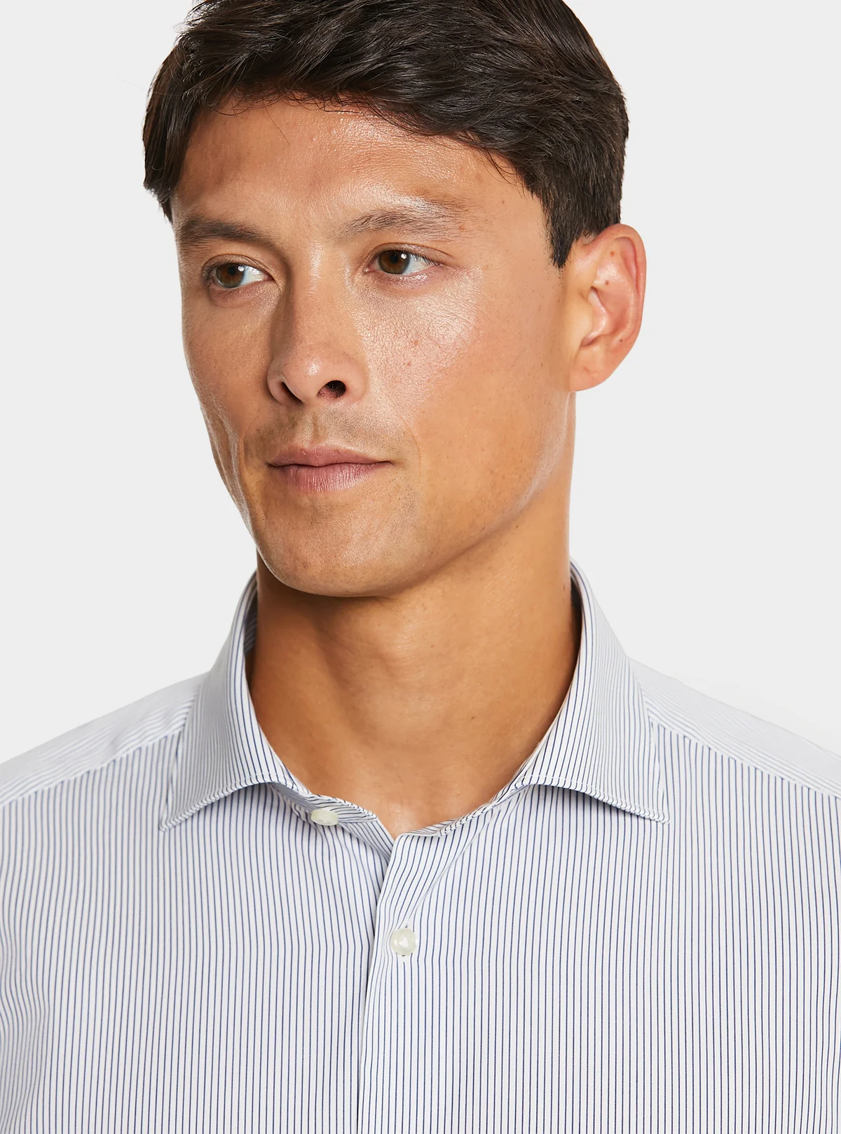 Camicia a righe collo francese in puro cotone - Image 3