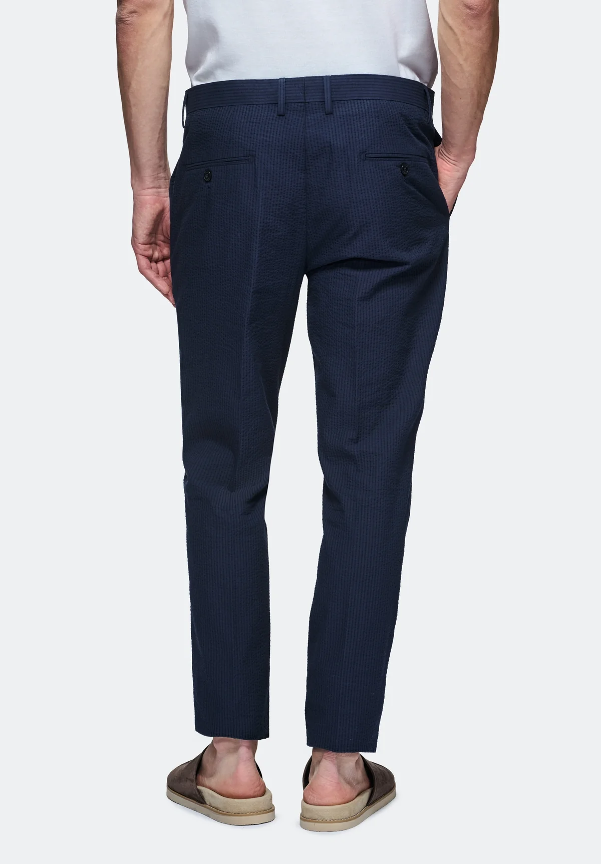 Pantalone seersucker in misto cotone - Image 3