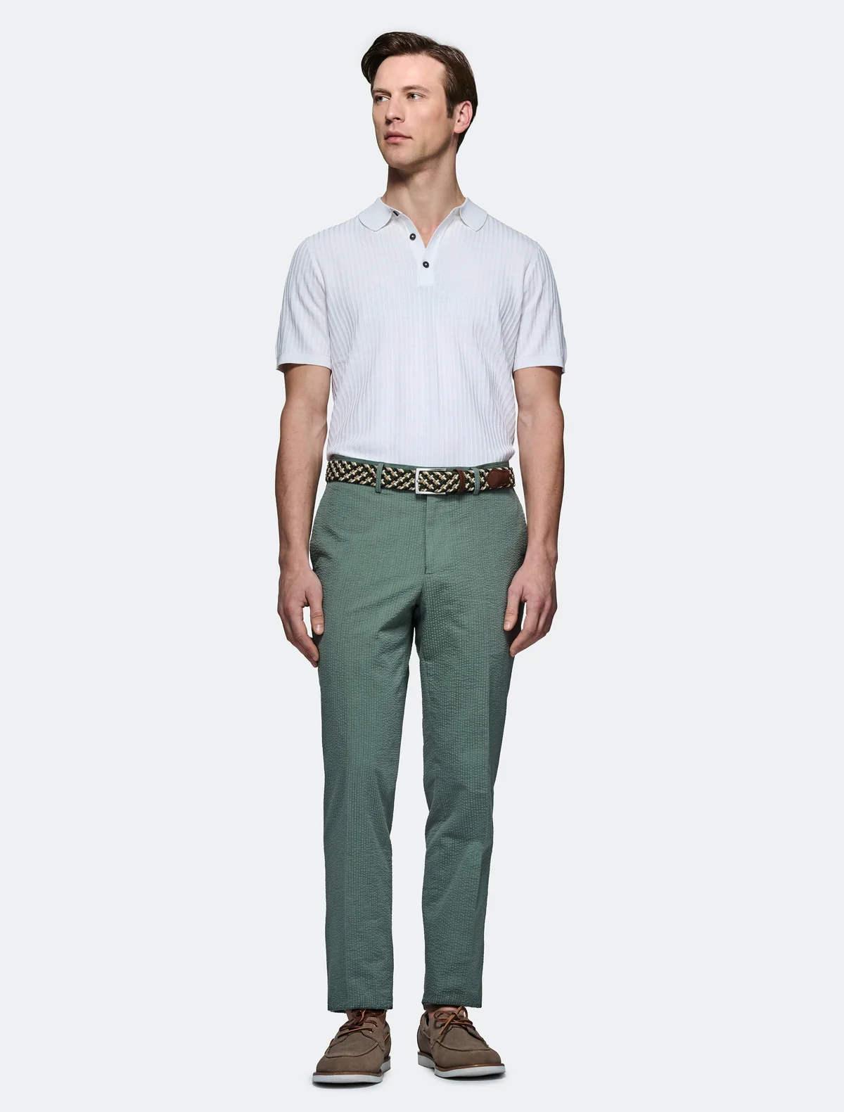 Pantalone seersucker in misto cotone - Image 4