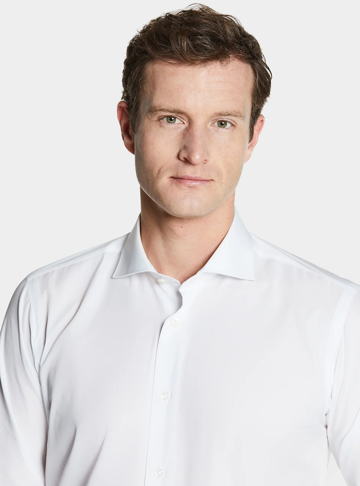Camicia collo francese in puro cotone tinta unita - Image 3