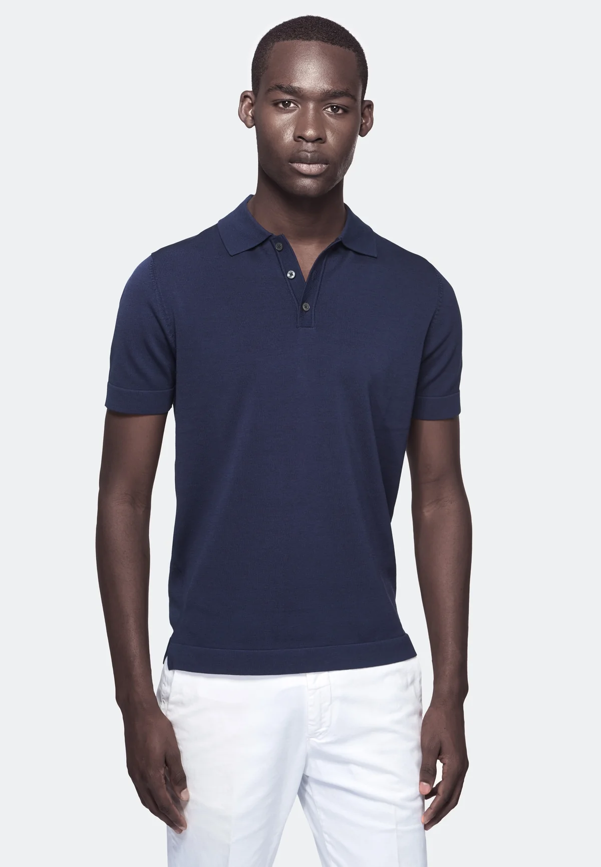 Polo in cotone e seta