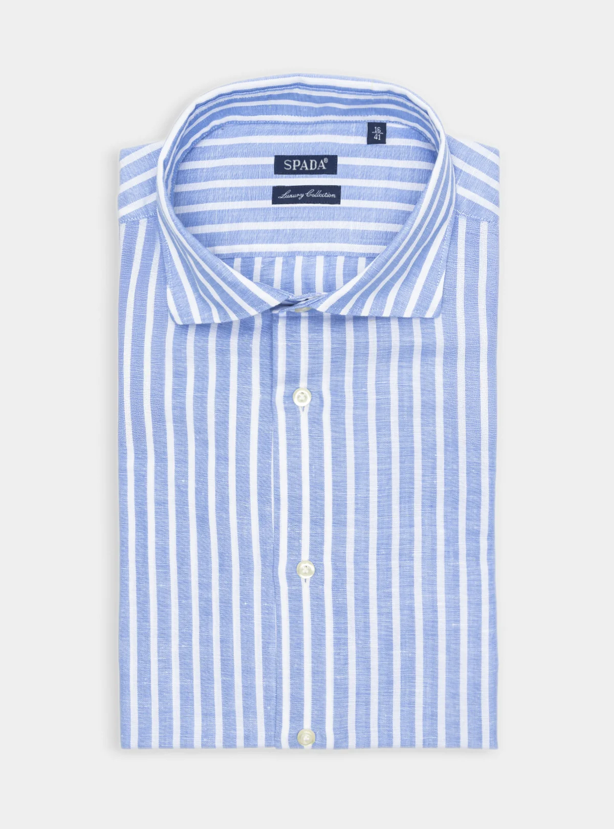 Camicia in lino e cotone a righe