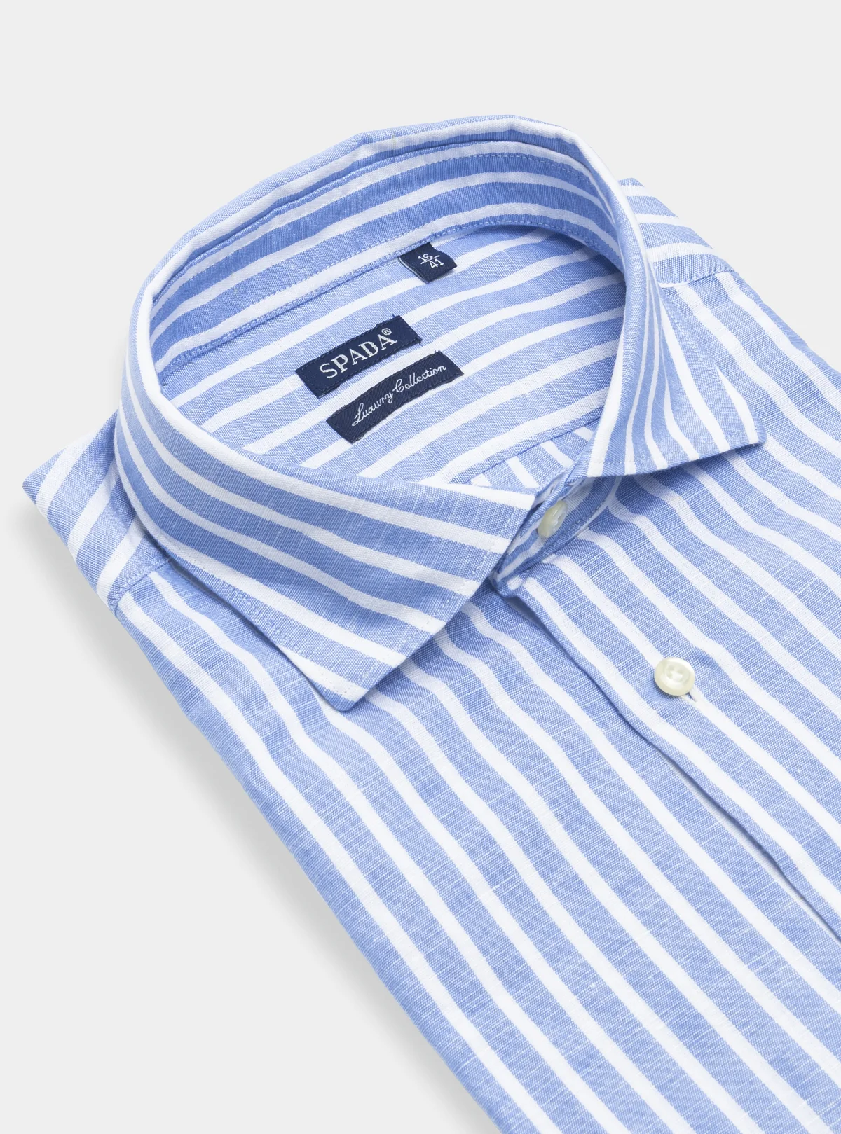 Camicia in lino e cotone a righe - Image 2