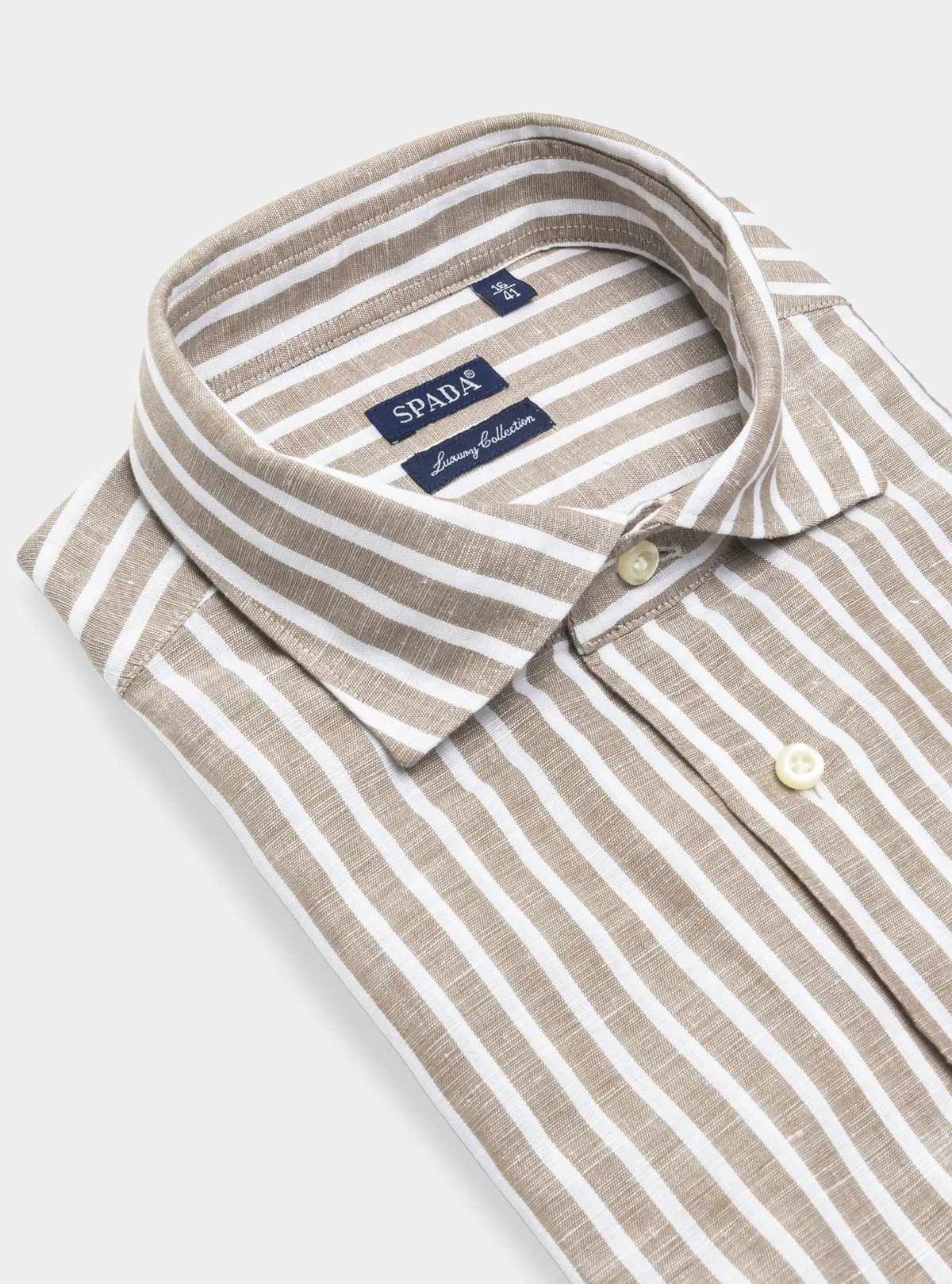 Camicia in lino e cotone a righe - Image 2