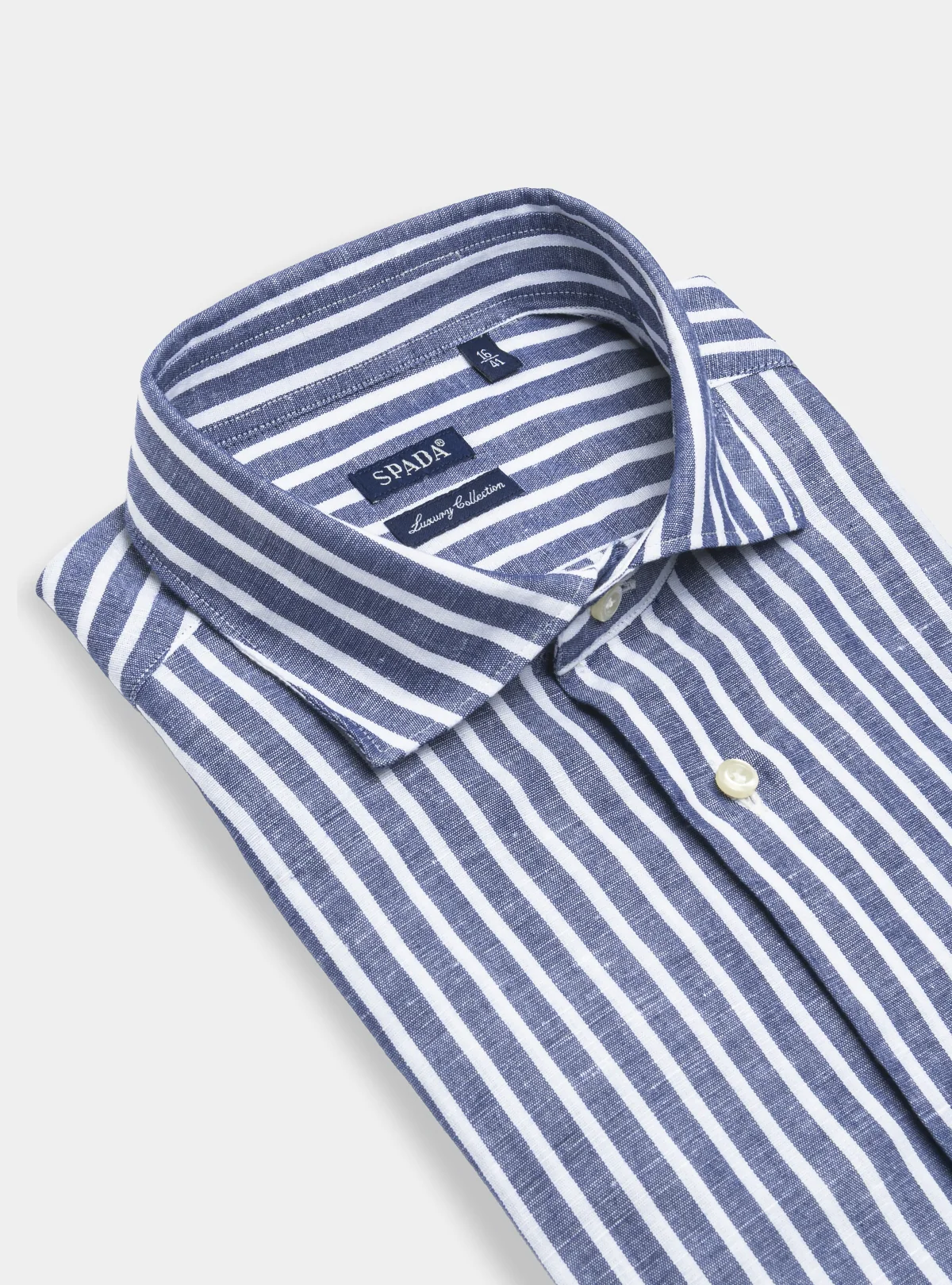 Camicia in lino e cotone a righe - Image 2