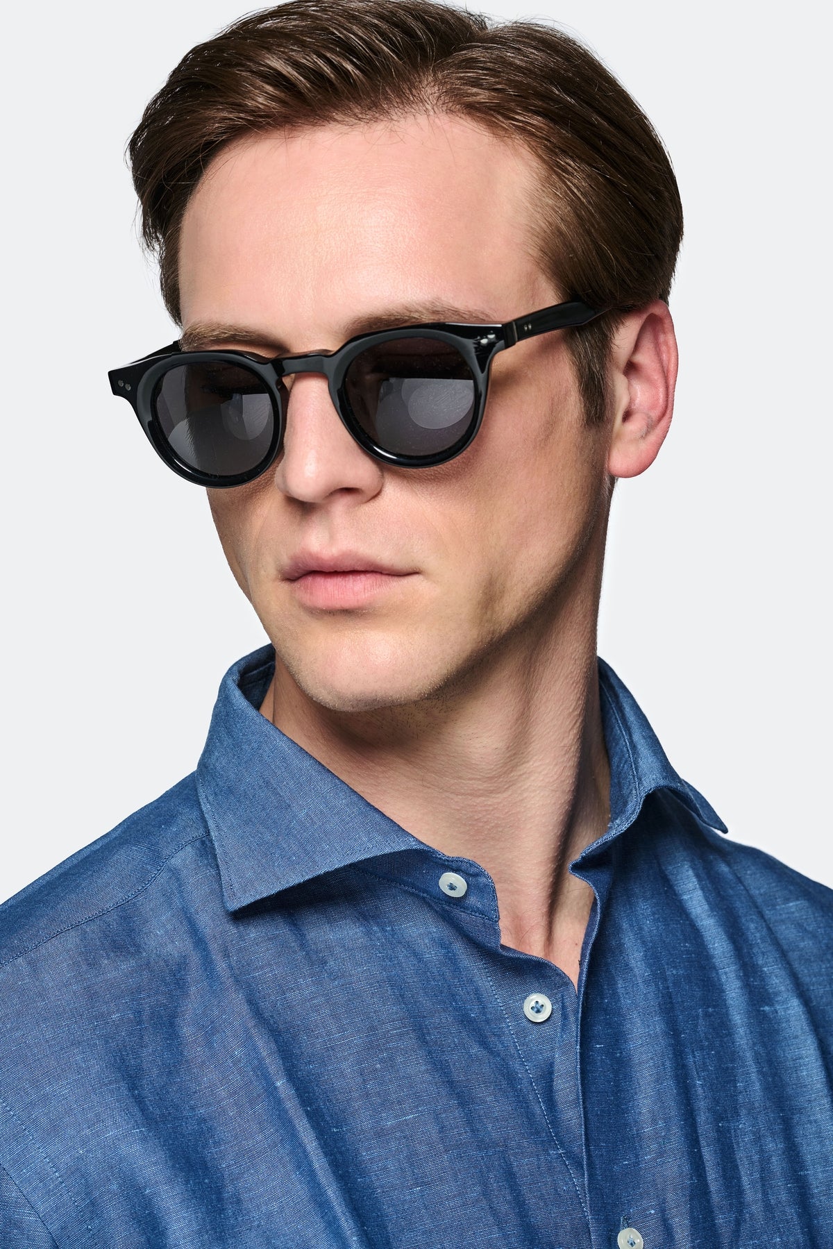 Camicia collo francese in lino e cotone - Image 3