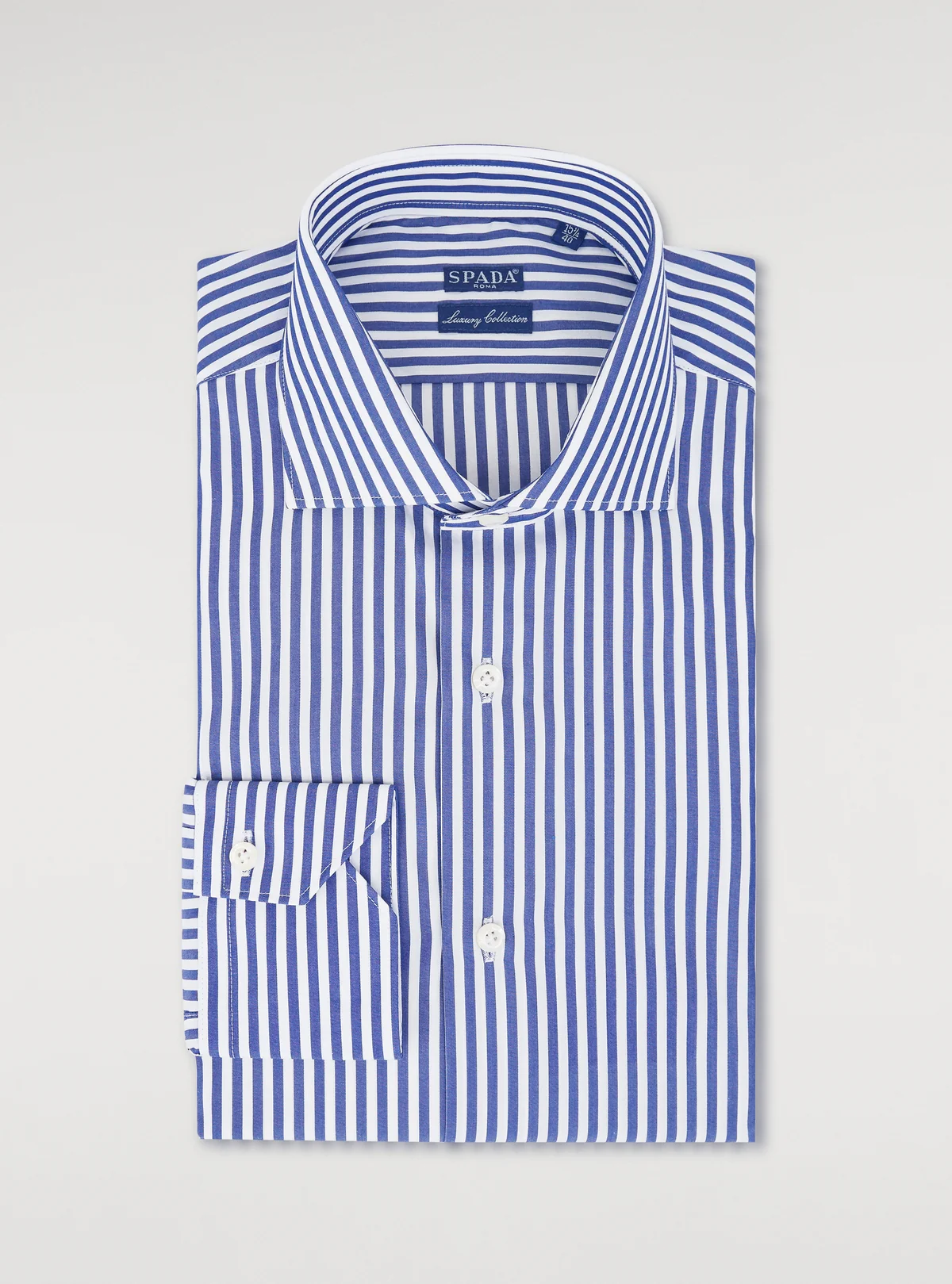 Camicia bastoncino collo francese in puro cotone