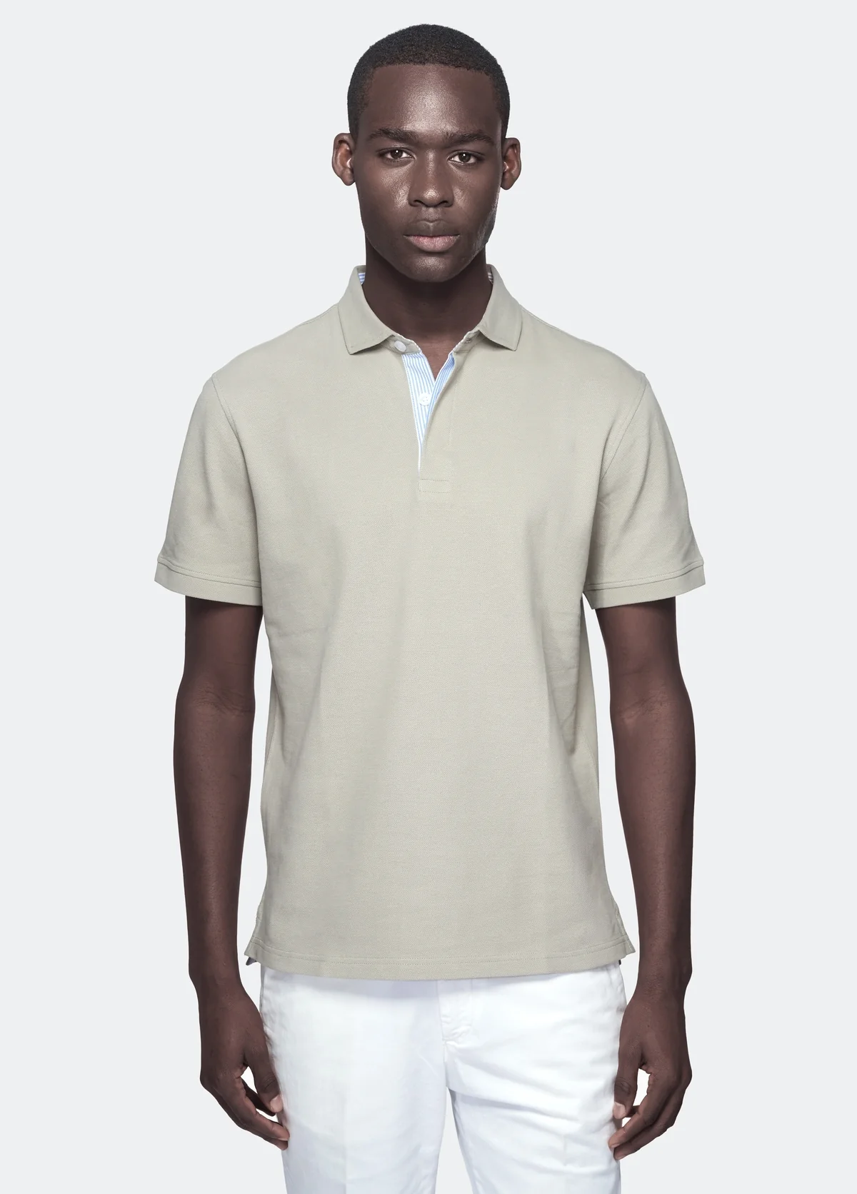 Polo piquet 100% cotone con colletto a contrasto