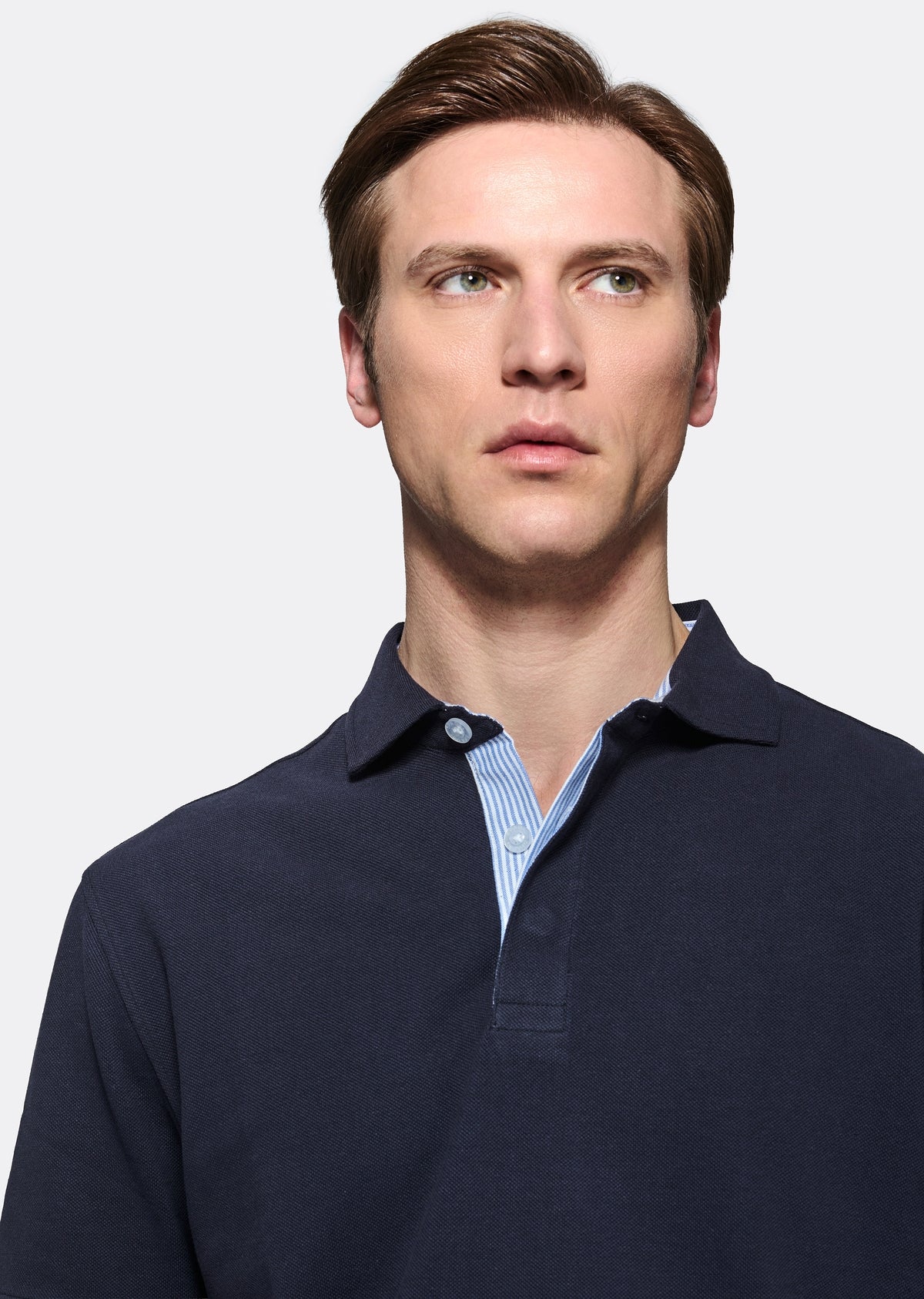 Polo piquet 100% cotone con colletto a contrasto - Image 2