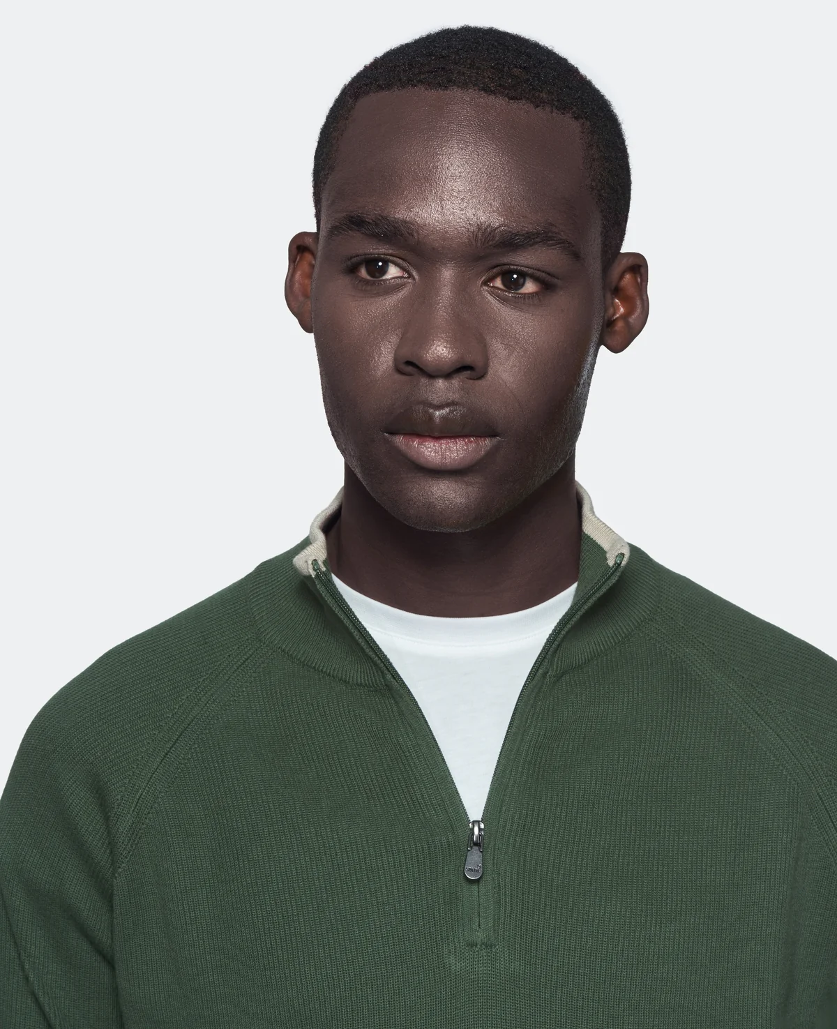 Maglia mezza zip in puro cotone - Image 2